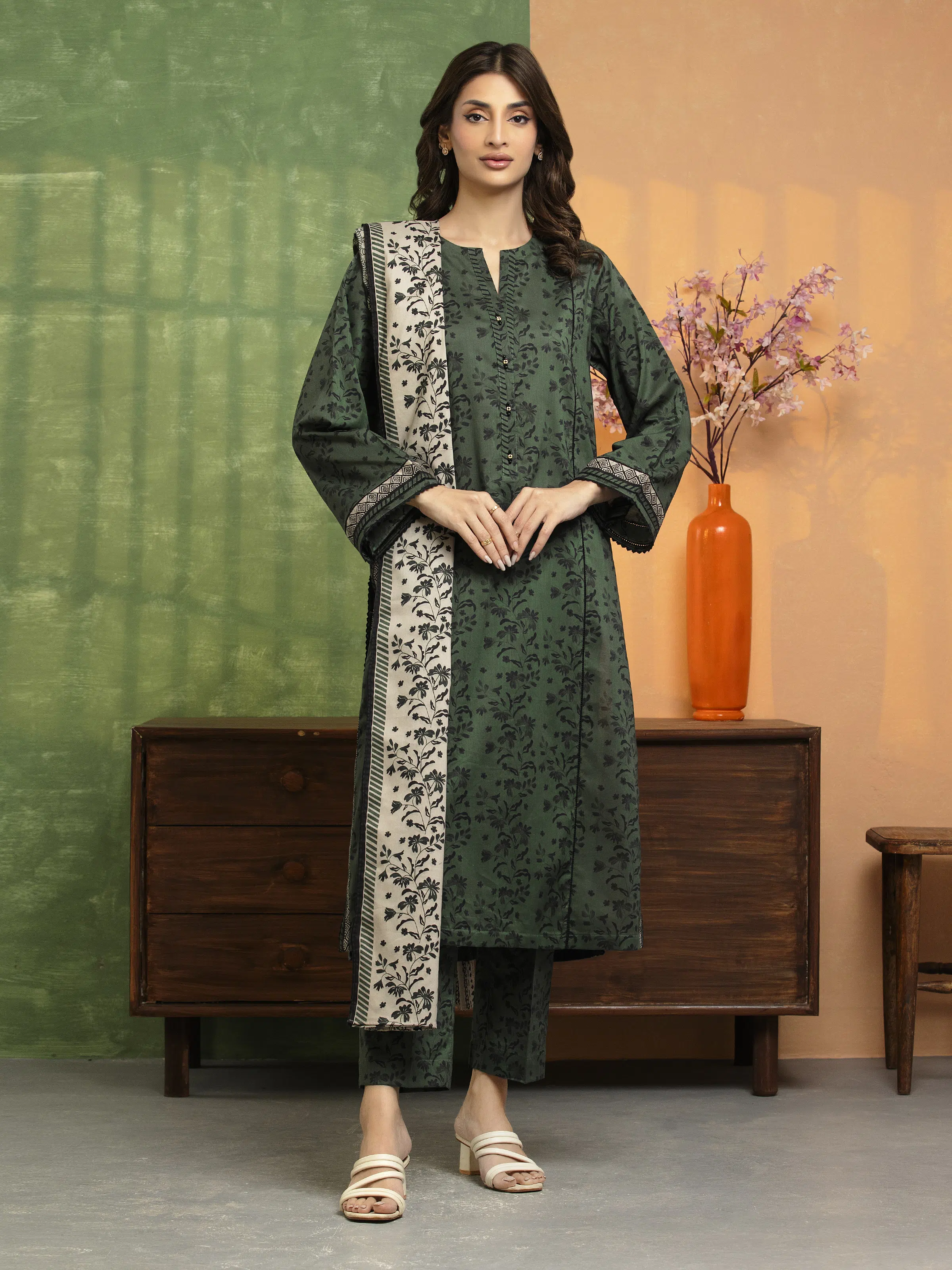 Printed Lawn Suit - EWU5A1-35185-3P