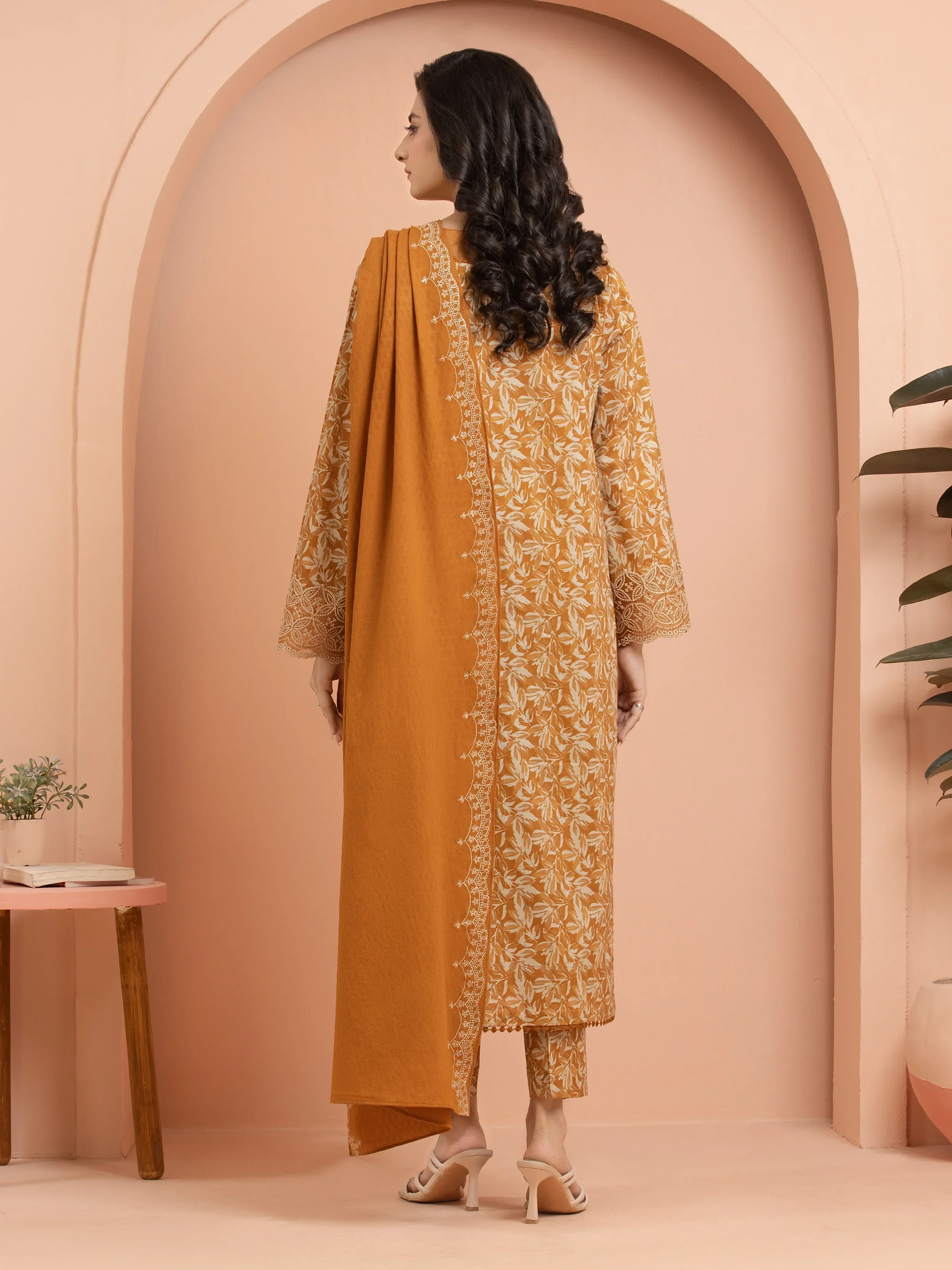 Embroidered Khaddar Shirt Trouser - EWU24V11-30198ST - Image 6