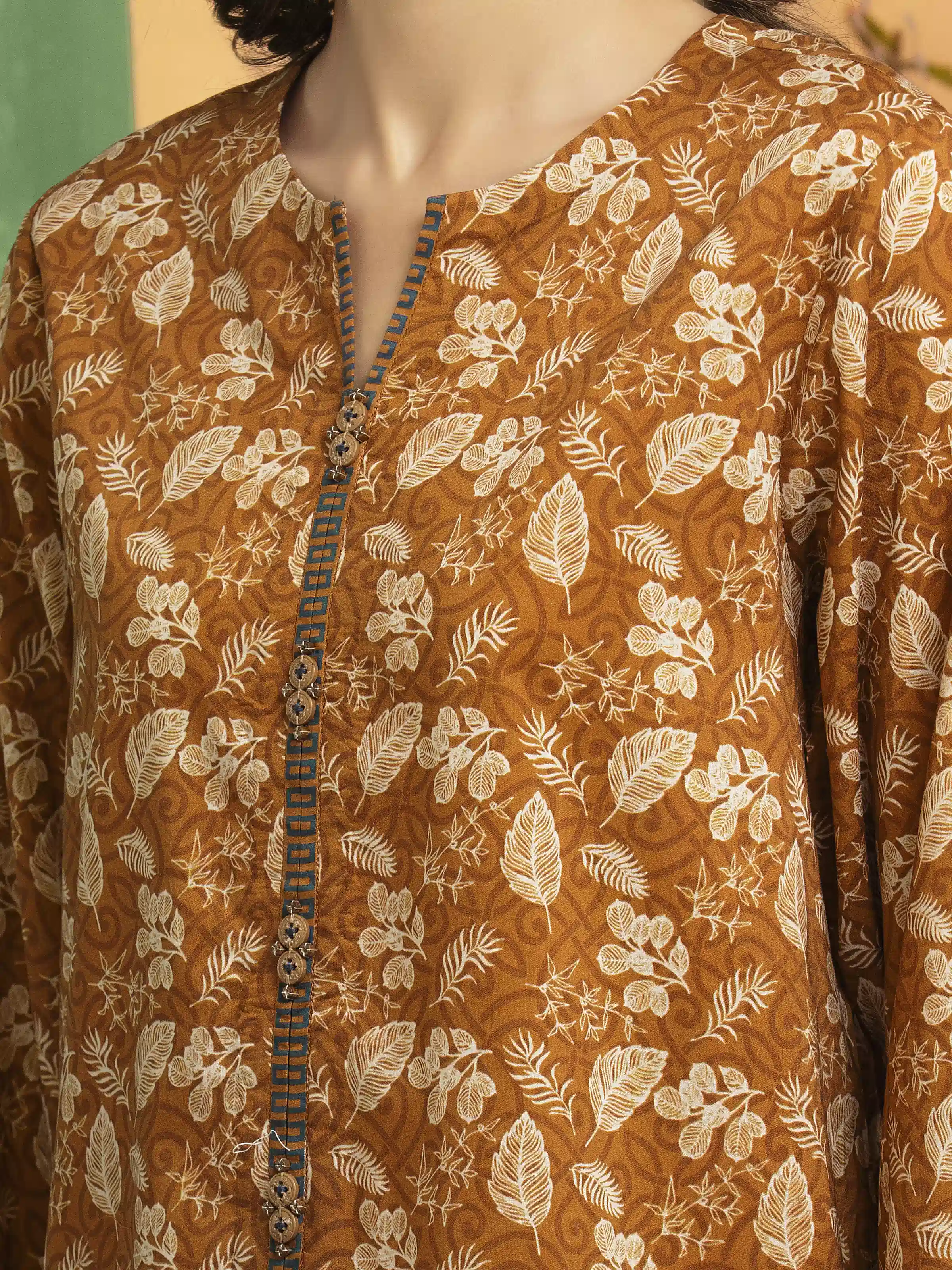 Printed Lawn Suit - EWU5A1-35187-3P - Image 4