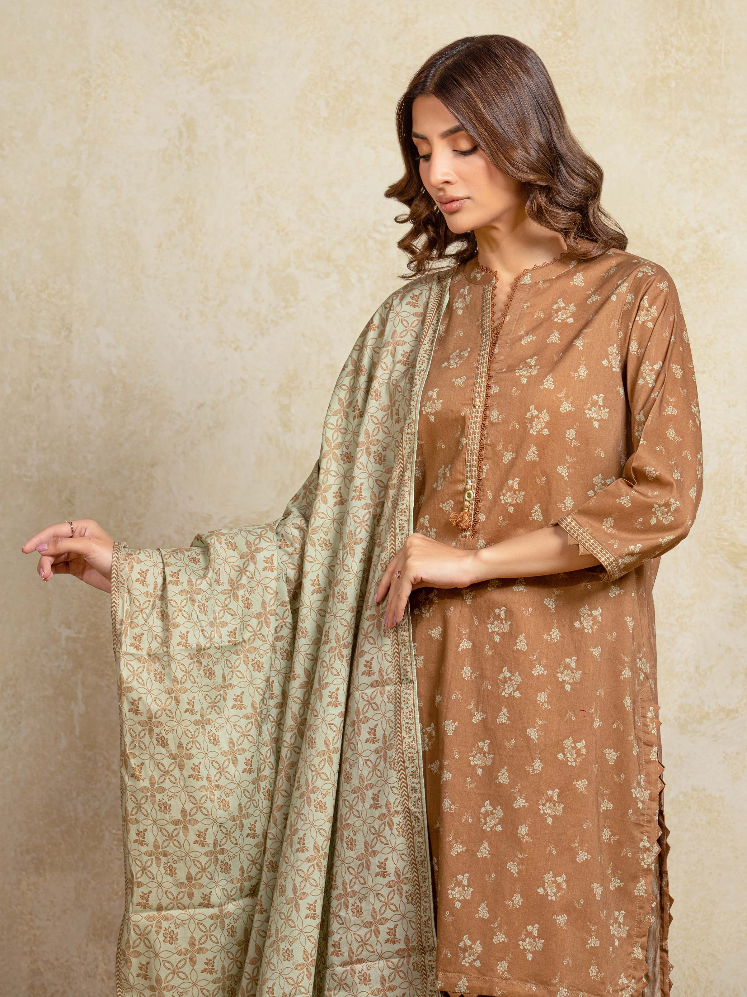 Printed Khaddar Suit - EWU5A3-35908-3P - Image 2