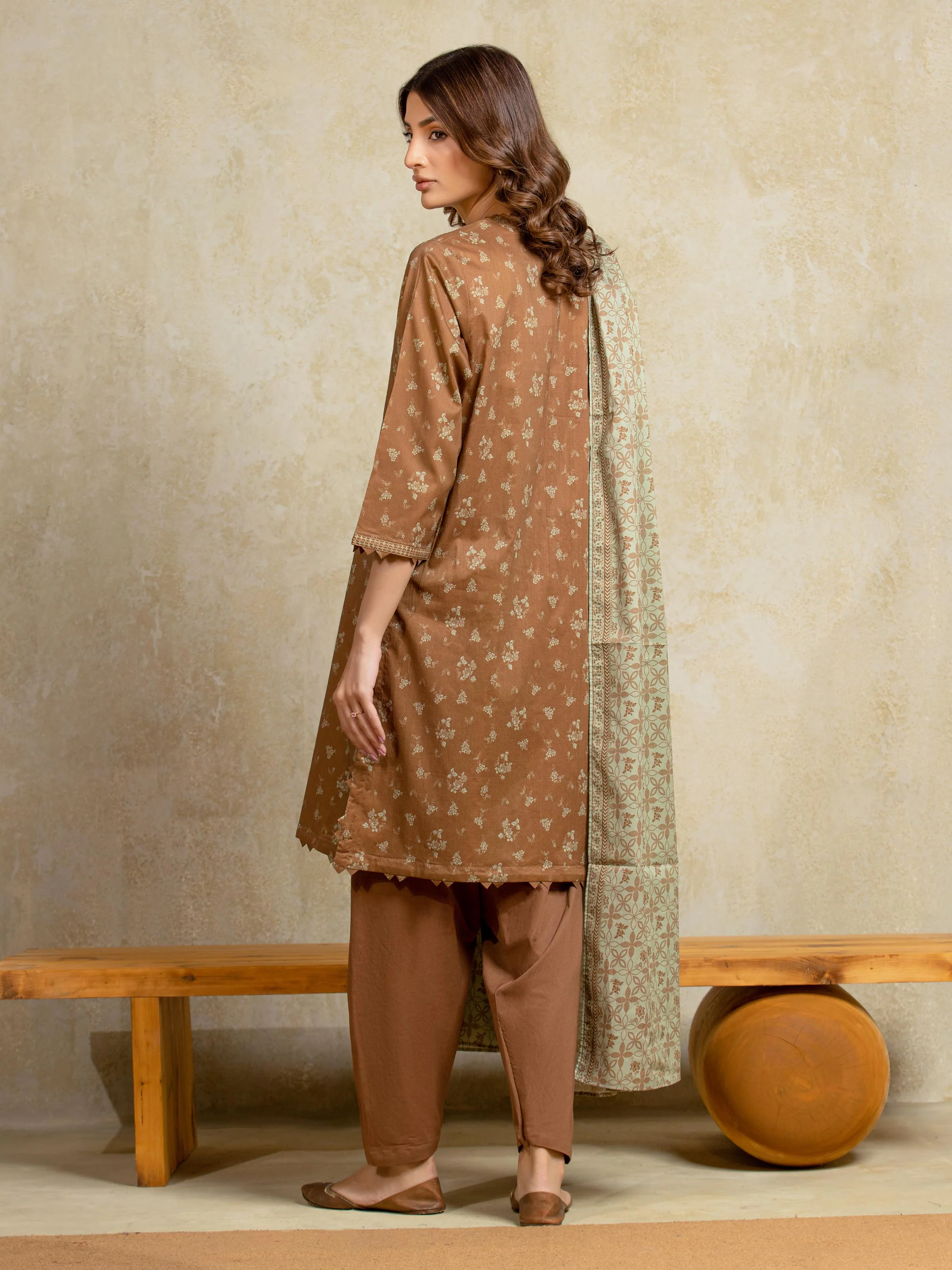 Printed Khaddar Suit - EWU5A3-35908-3P - Image 5