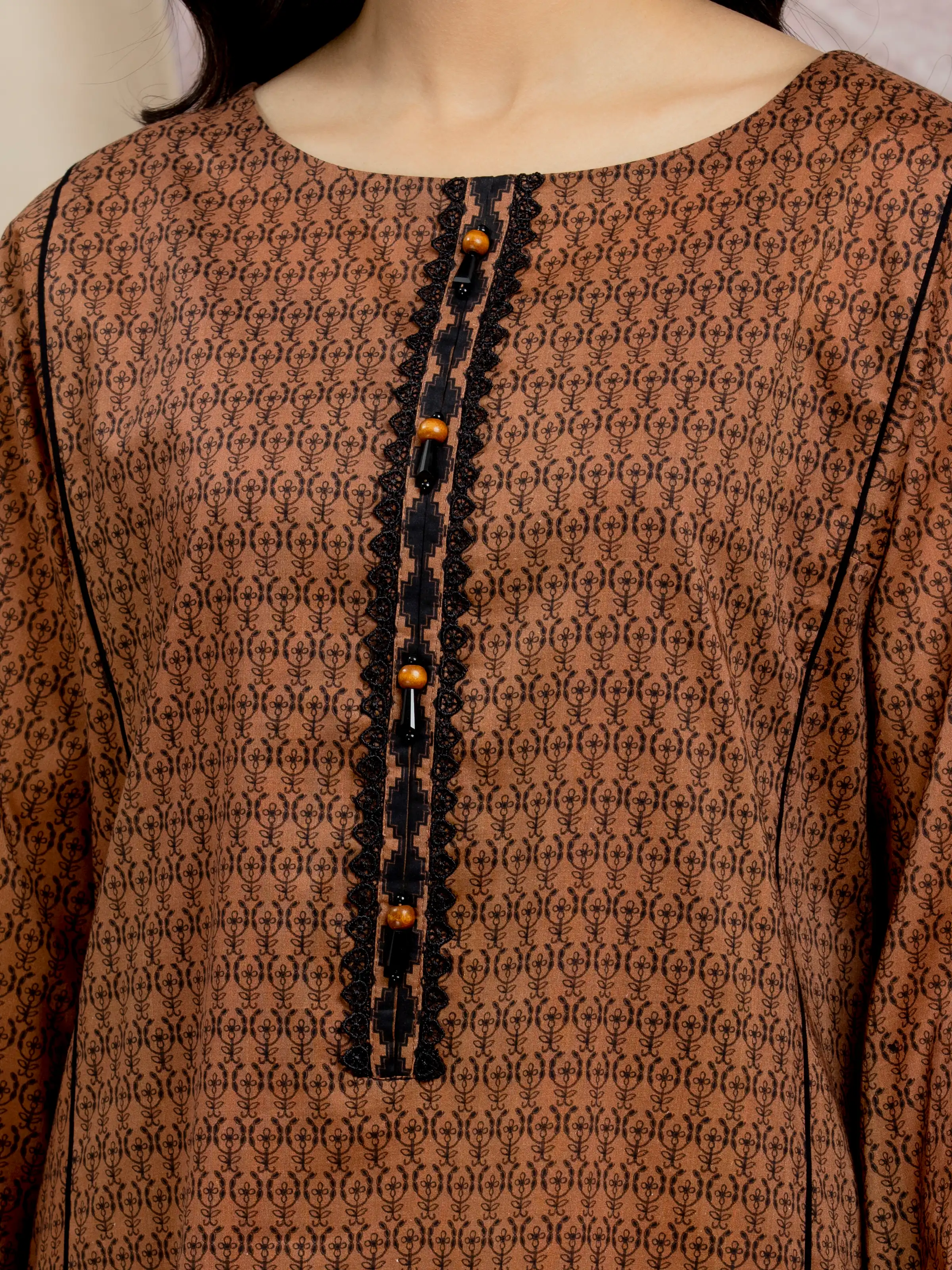 Printed Lawn Suit - EWU5A1-35212-3P - Image 6