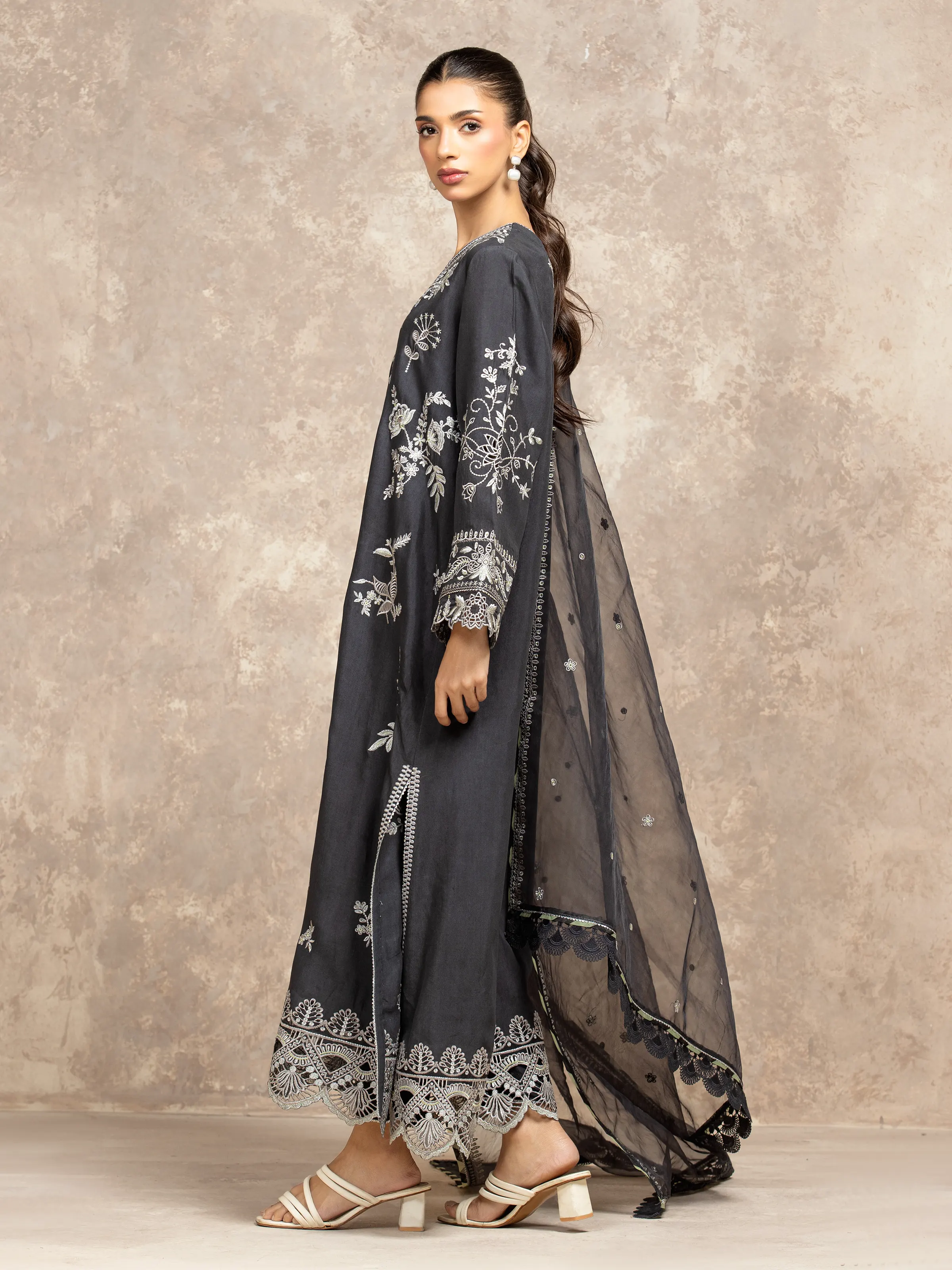 Embroidered Viscose Suit - EWU5V19-32047-3P - Image 5