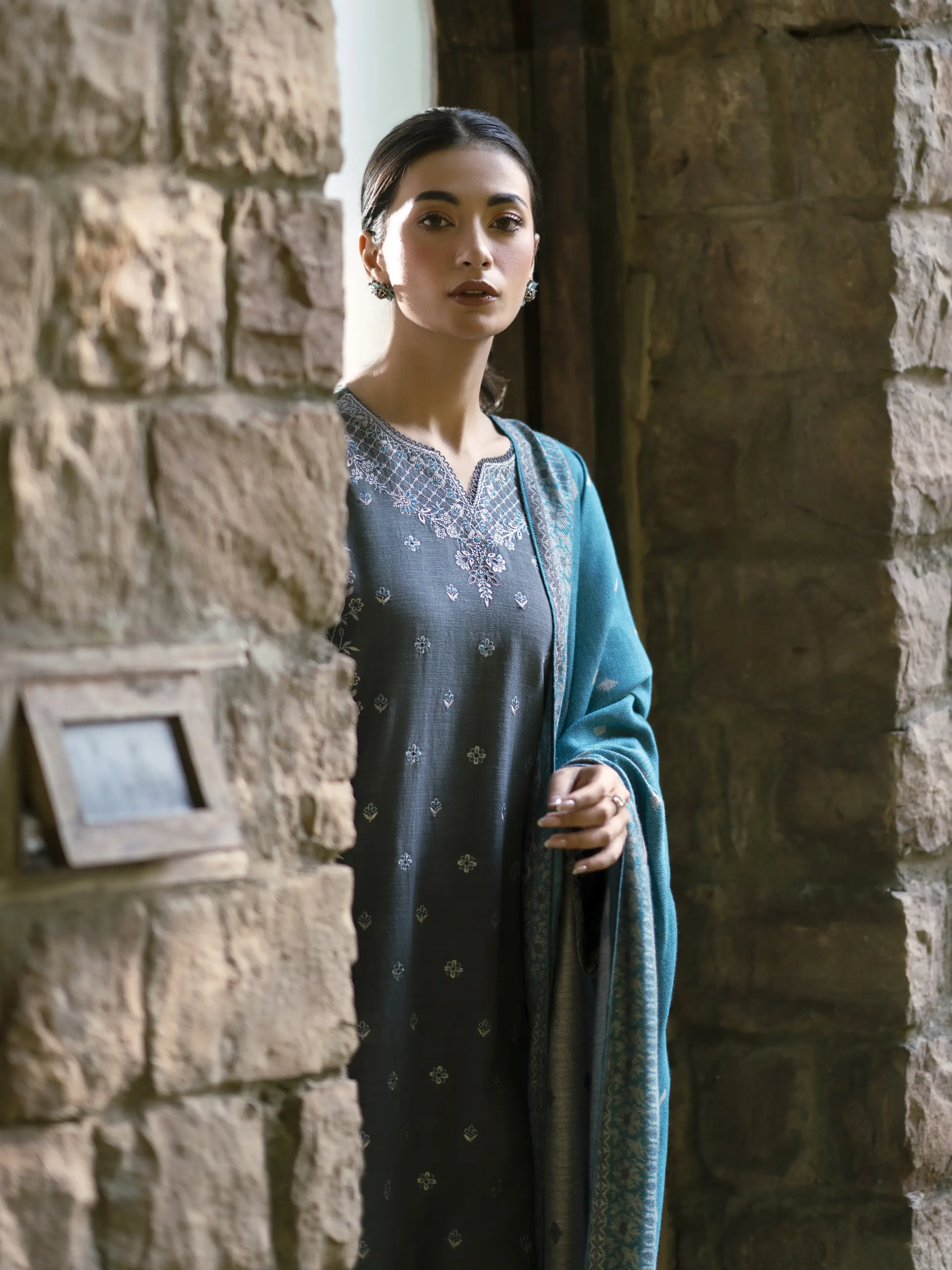 Embroidered Marina Twill Suit - EWU24V14-30209-3P - Image 6