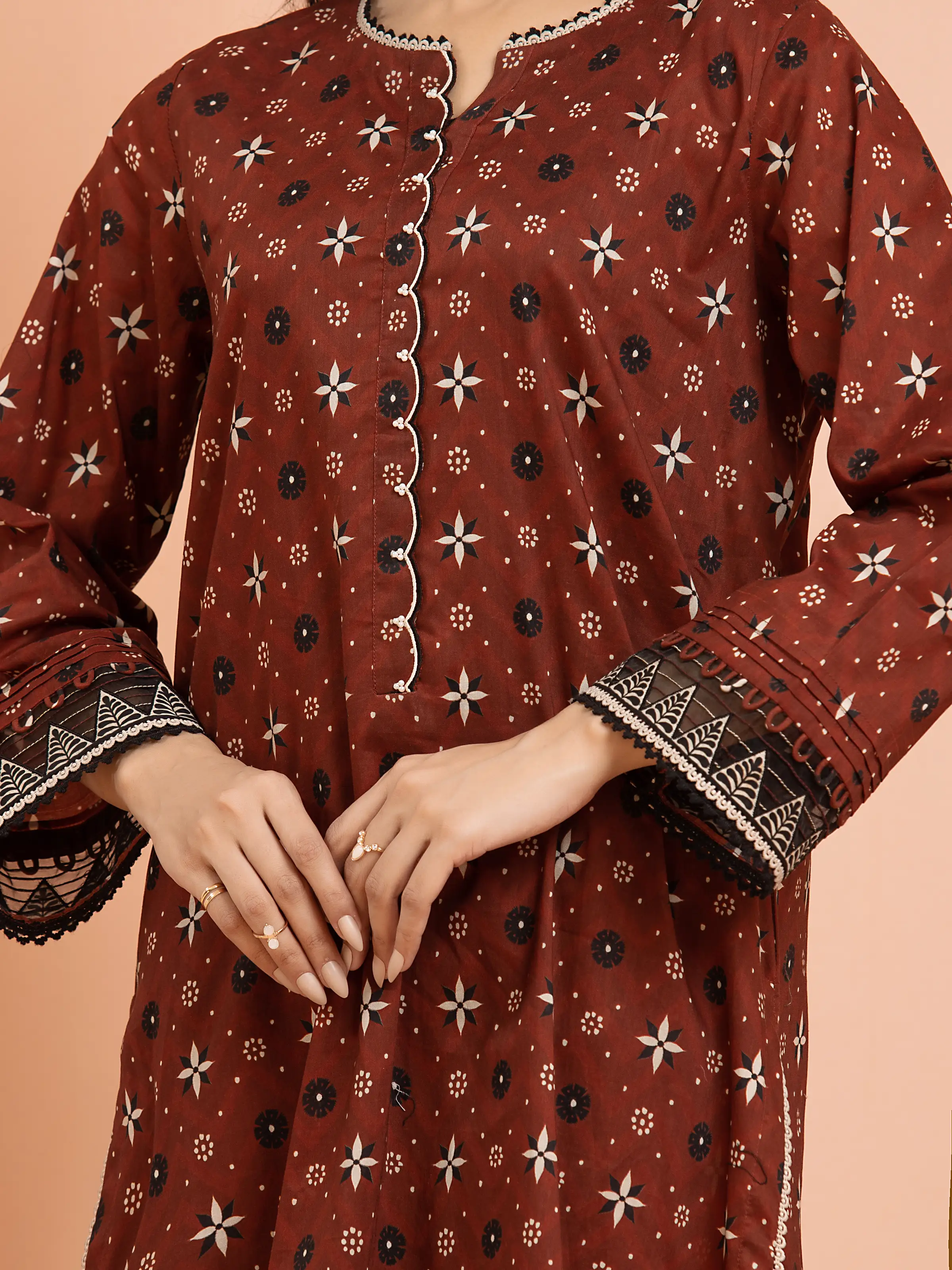 Printed Khaddar Suit - EWU24M3-076-3P - Image 3