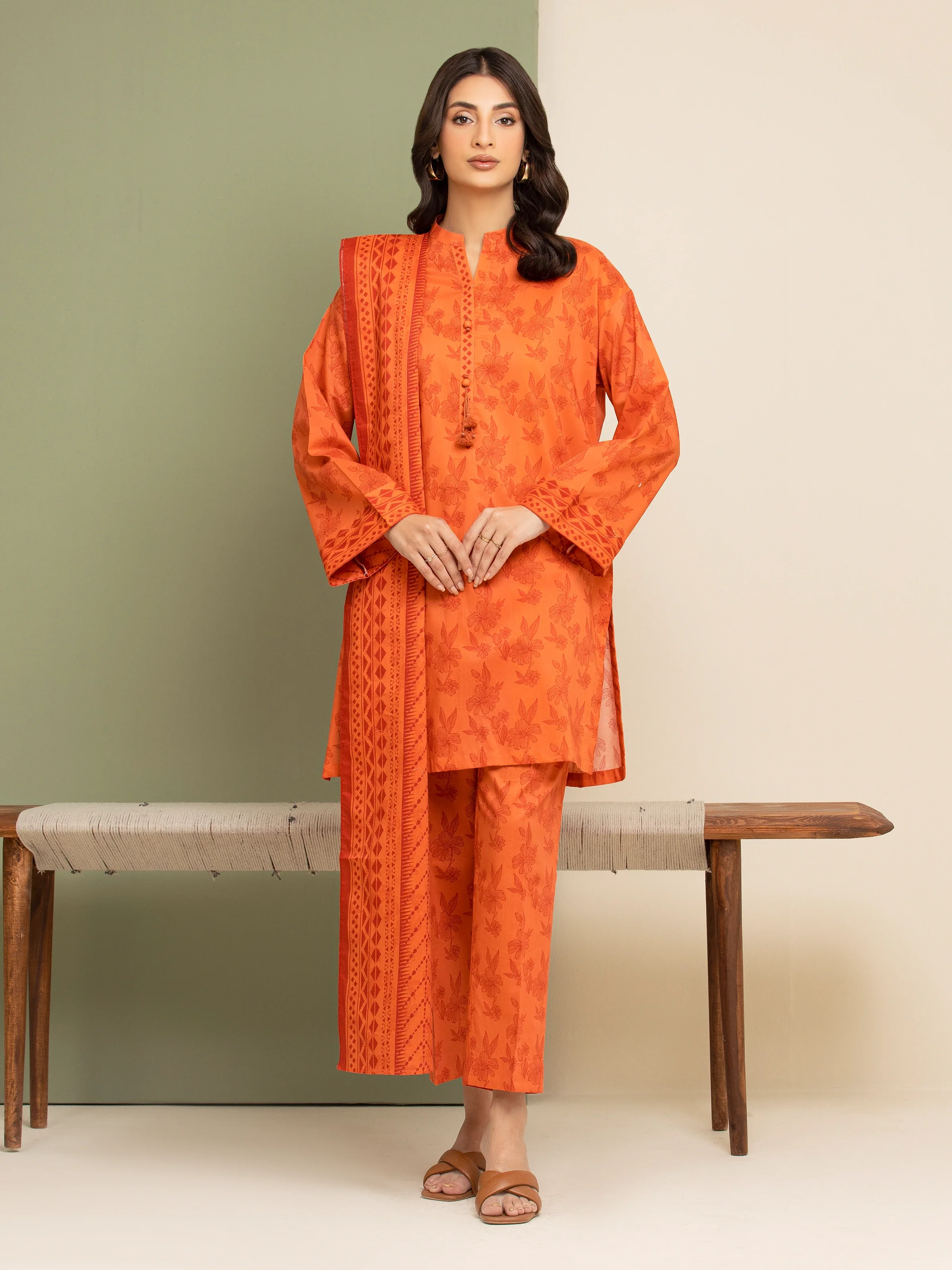 Printed Lawn Suit - EWU5A1-35142-3P
