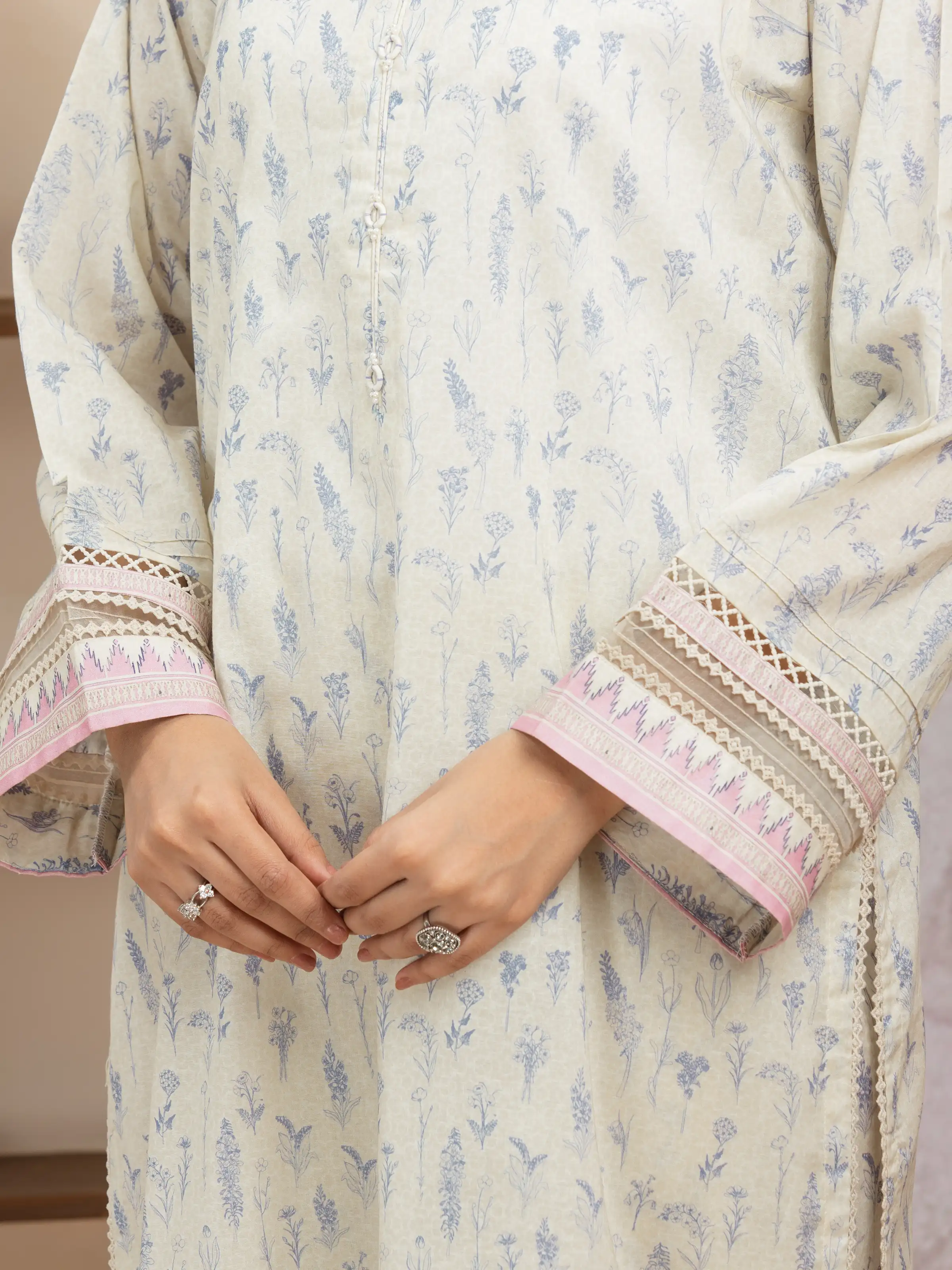 Printed Lawn Suit - EWU5A1-35021-3P - Image 3