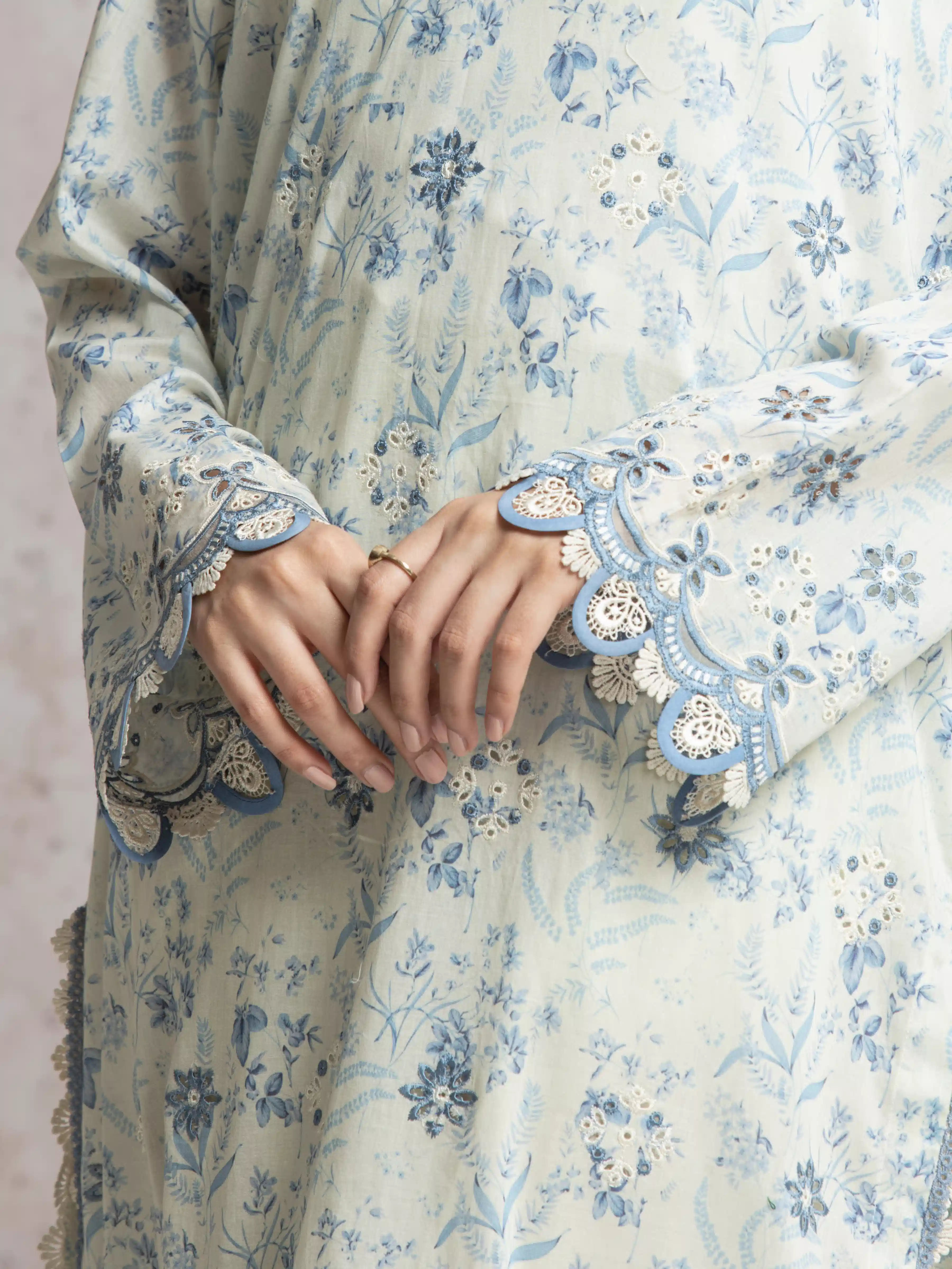 Embroidered Cambric Suit - EWU24V2-30031-3P - Image 3