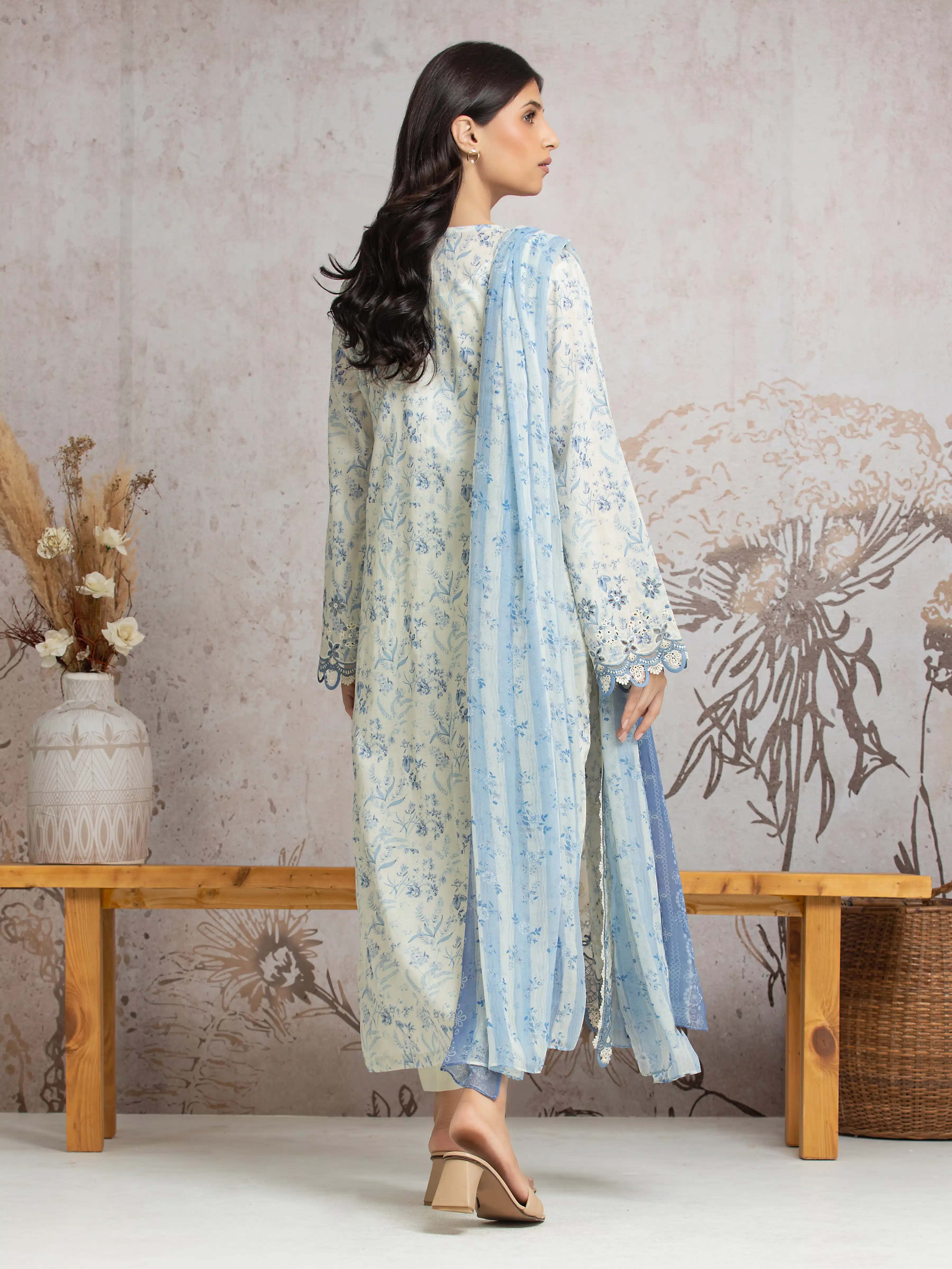 Embroidered Cambric Suit - EWU24V2-30031-3P - Image 4