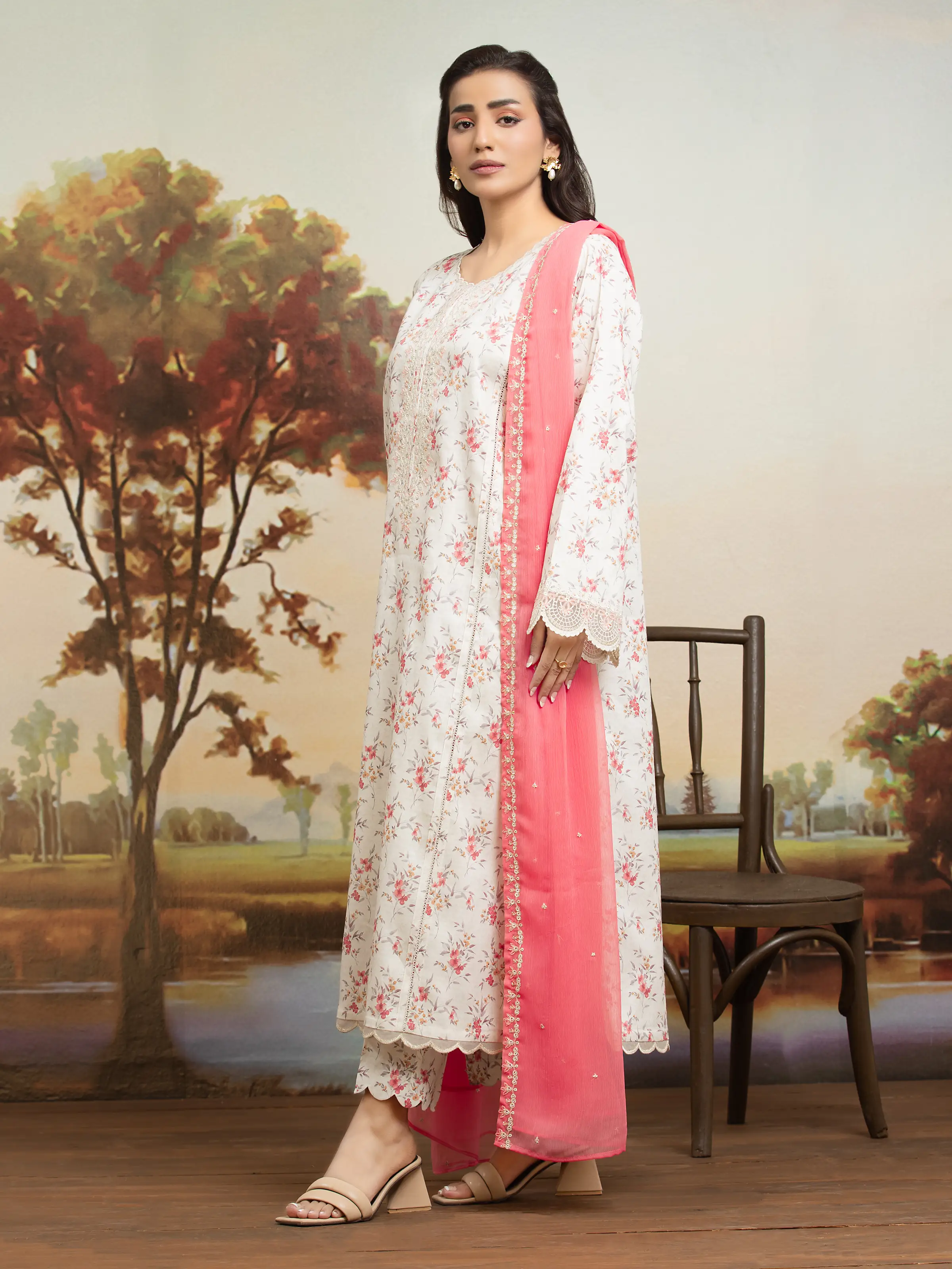 Embroidered Dobby Suit - EWU24V7-30171-3P - Image 2