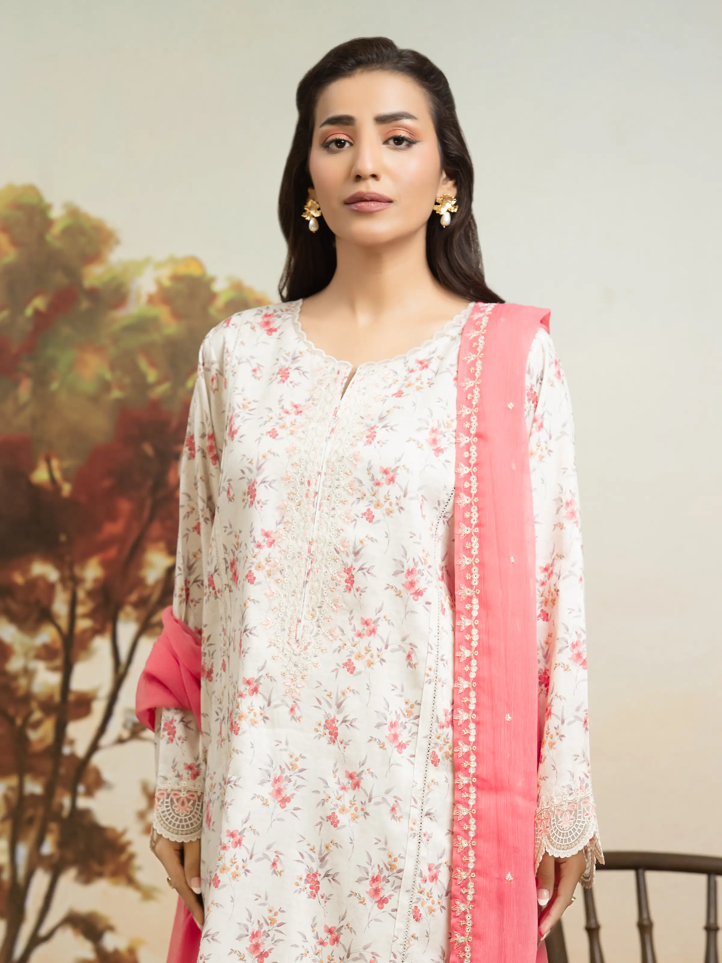 Embroidered Dobby Suit - EWU24V7-30171-3P - Image 3