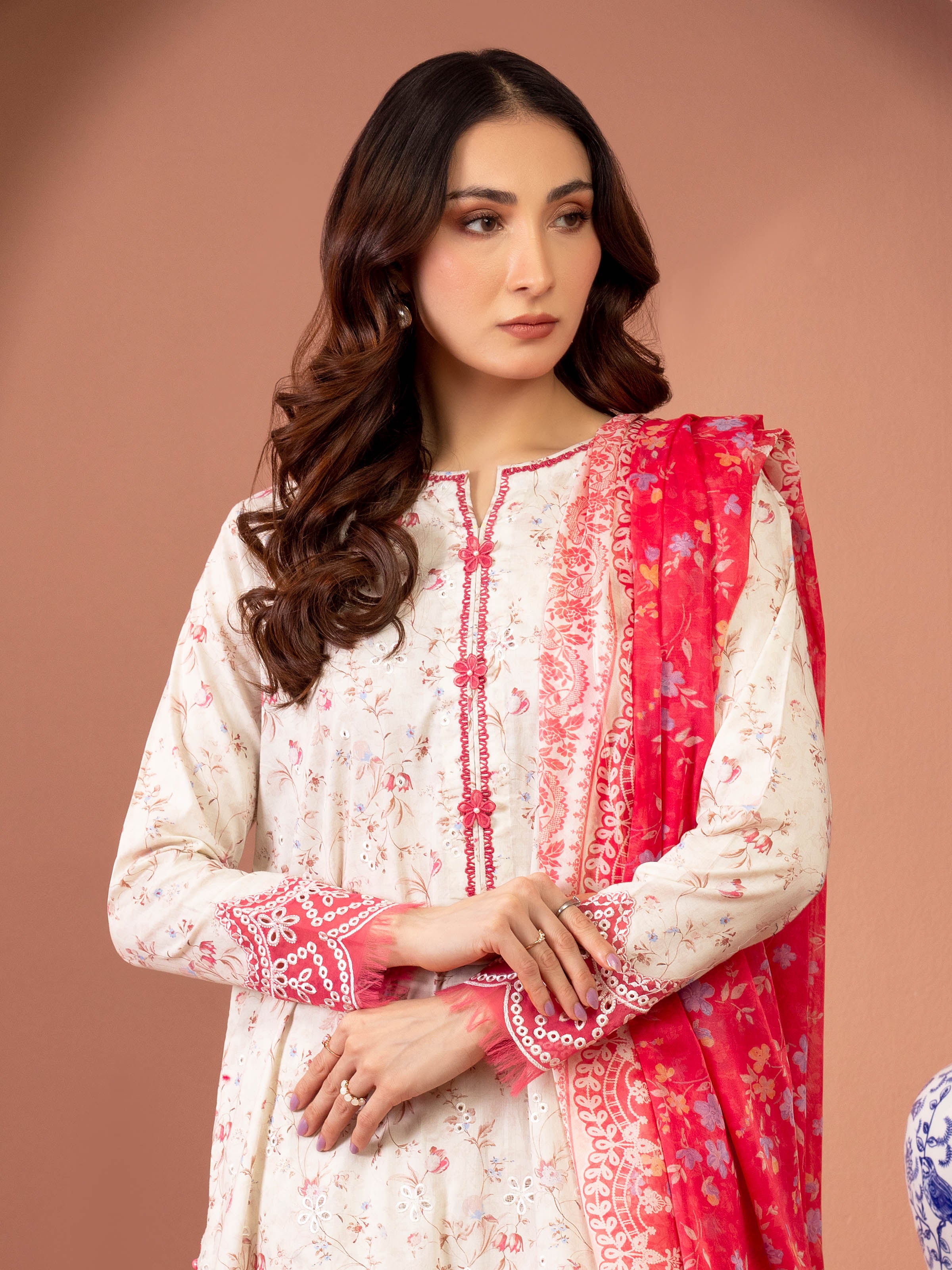 Embroidered Lawn Suit - EWU5V1-31448-3P - Image 2