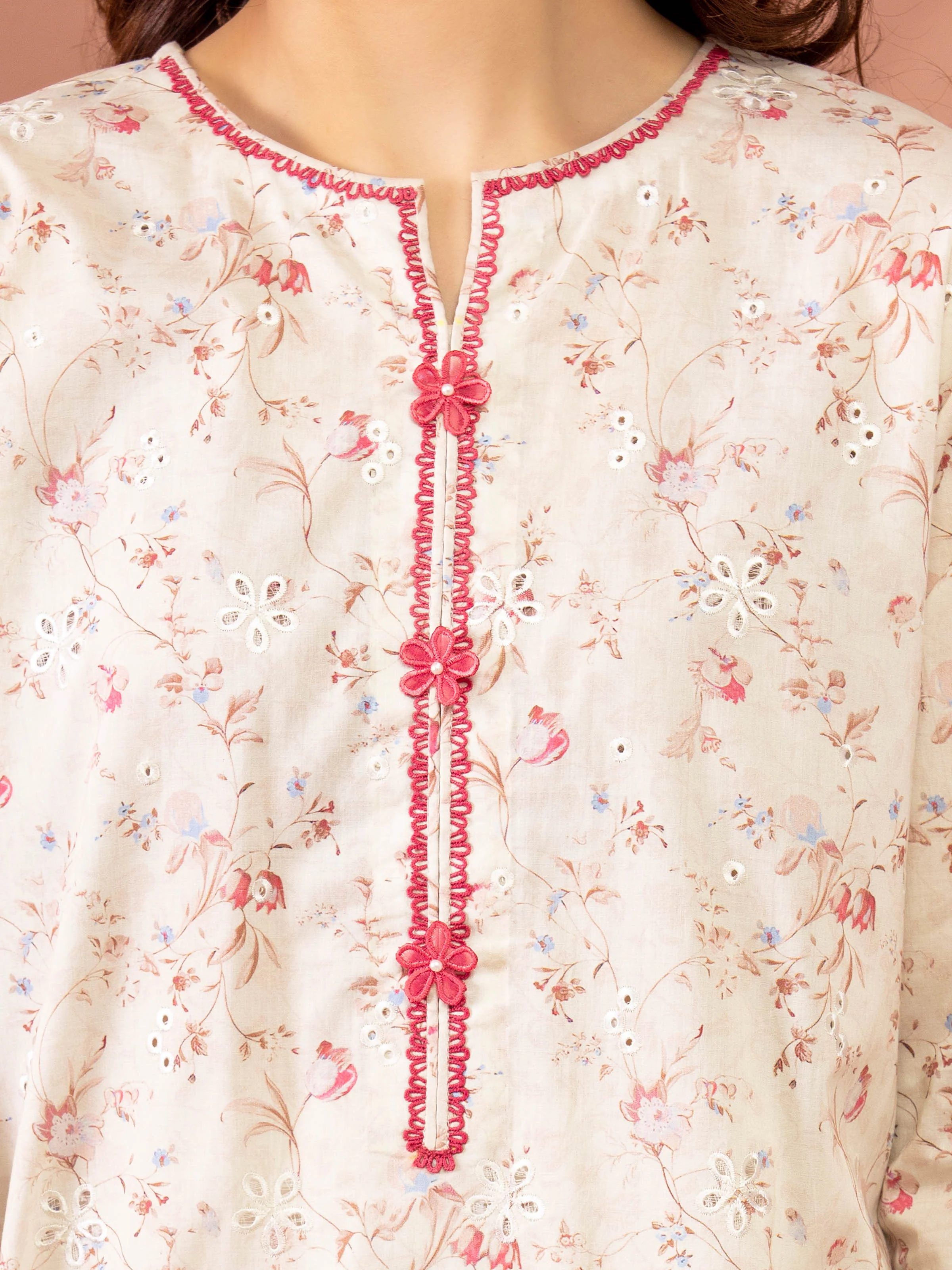 Embroidered Lawn Suit - EWU5V1-31448-3P - Image 4