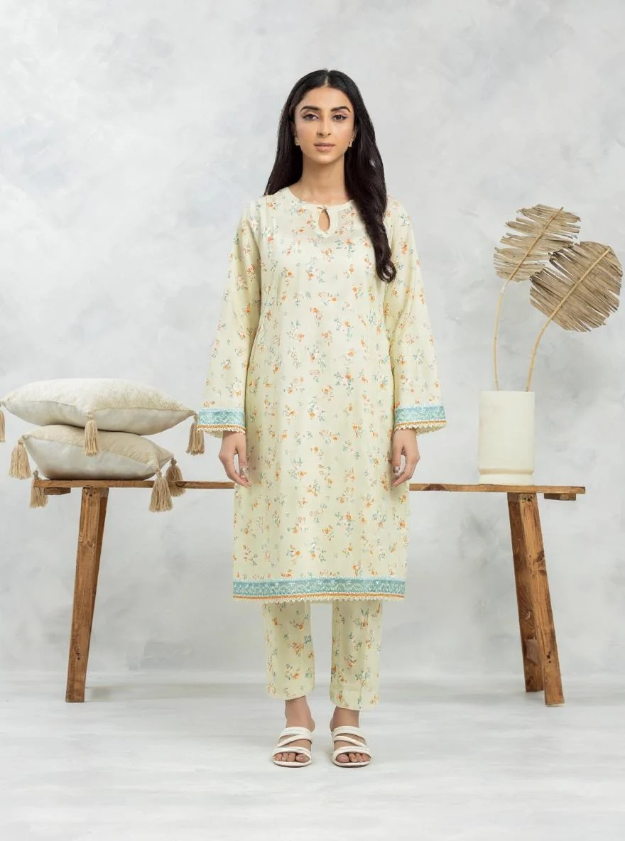 Printed Lawn Shirt - EWU24A1-29242S