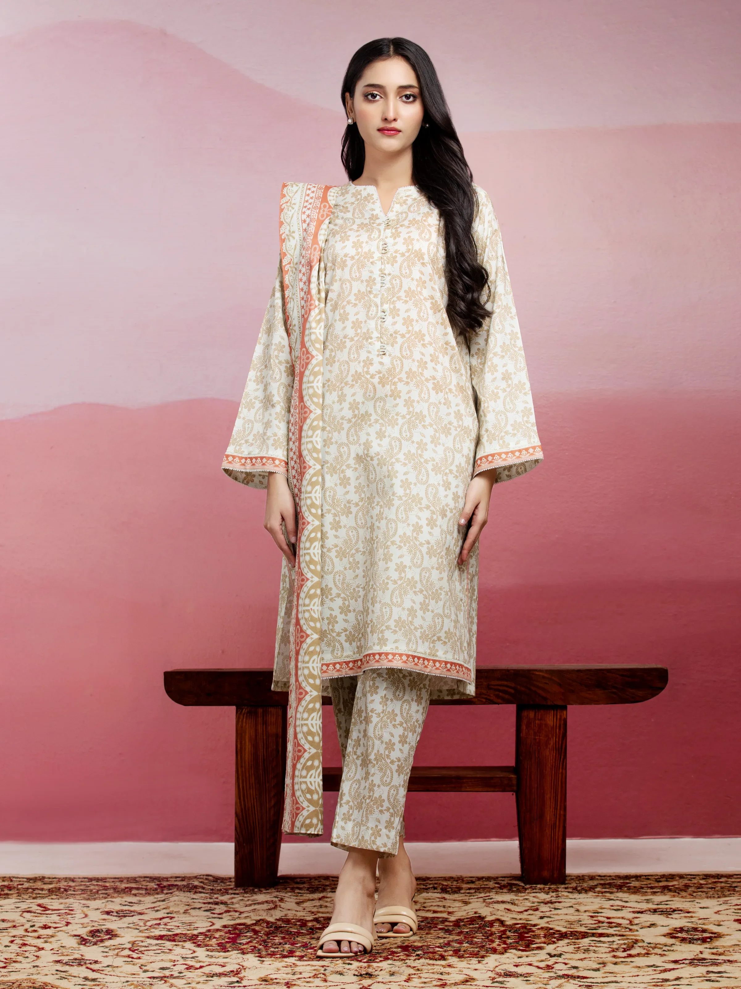 Printed Lawn Suit - EWU5A1-35038-3P