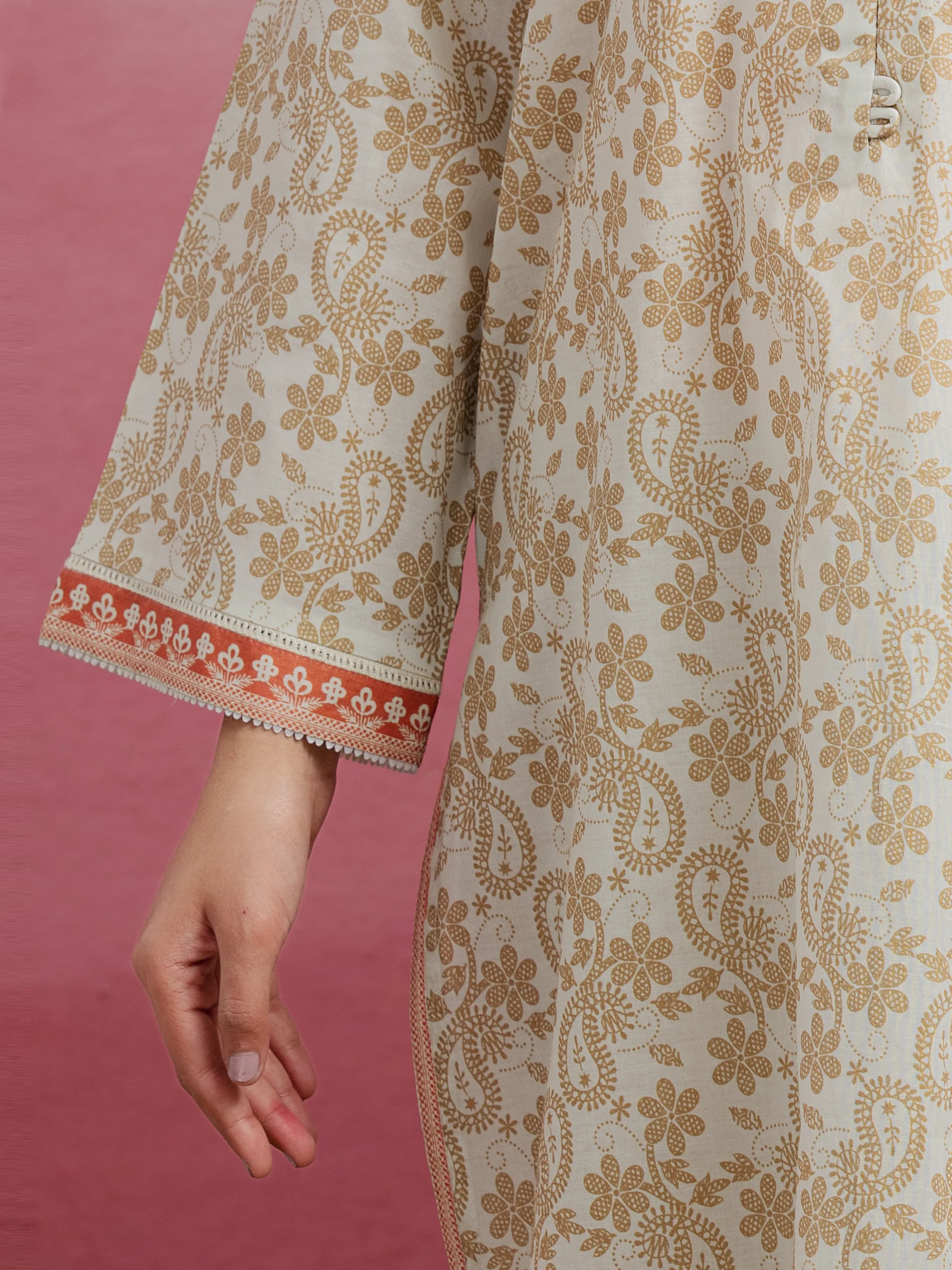Printed Lawn Suit - EWU5A1-35038-3P - Image 4