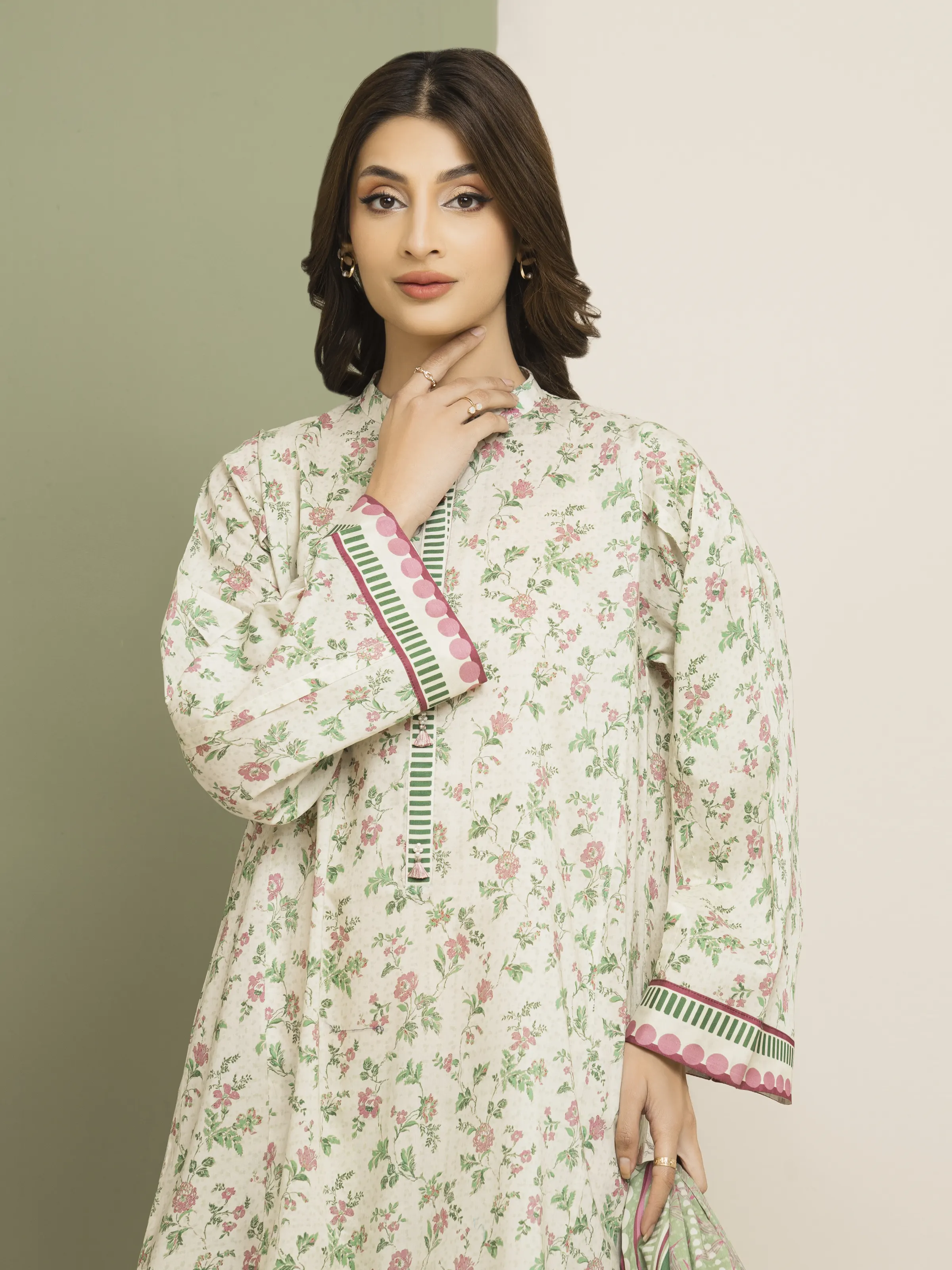 Printed Lawn Suit - EWU5A1-35152-3P - Image 4