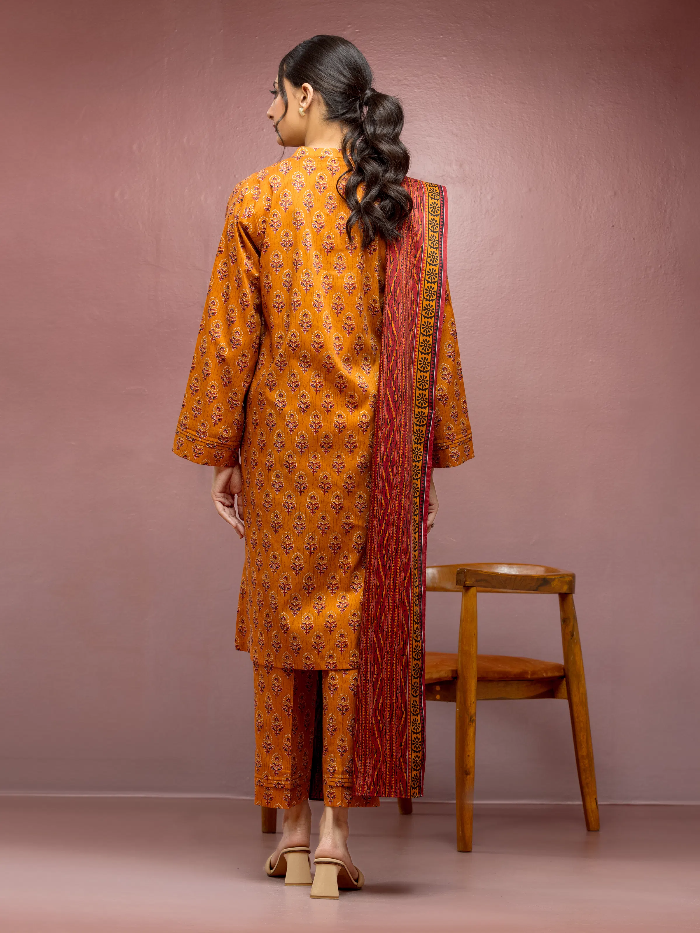 Printed Lawn Suit - EWU5A1-35097-3P - Image 2