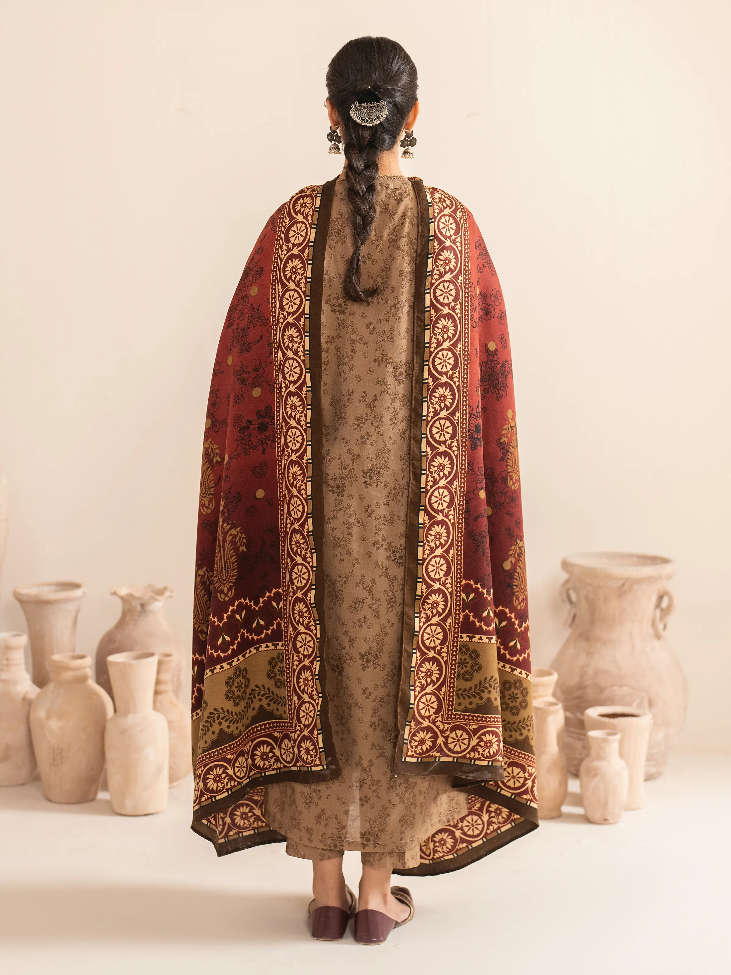 Printed Khaddar Suit - EWU24M3-073 - Image 5