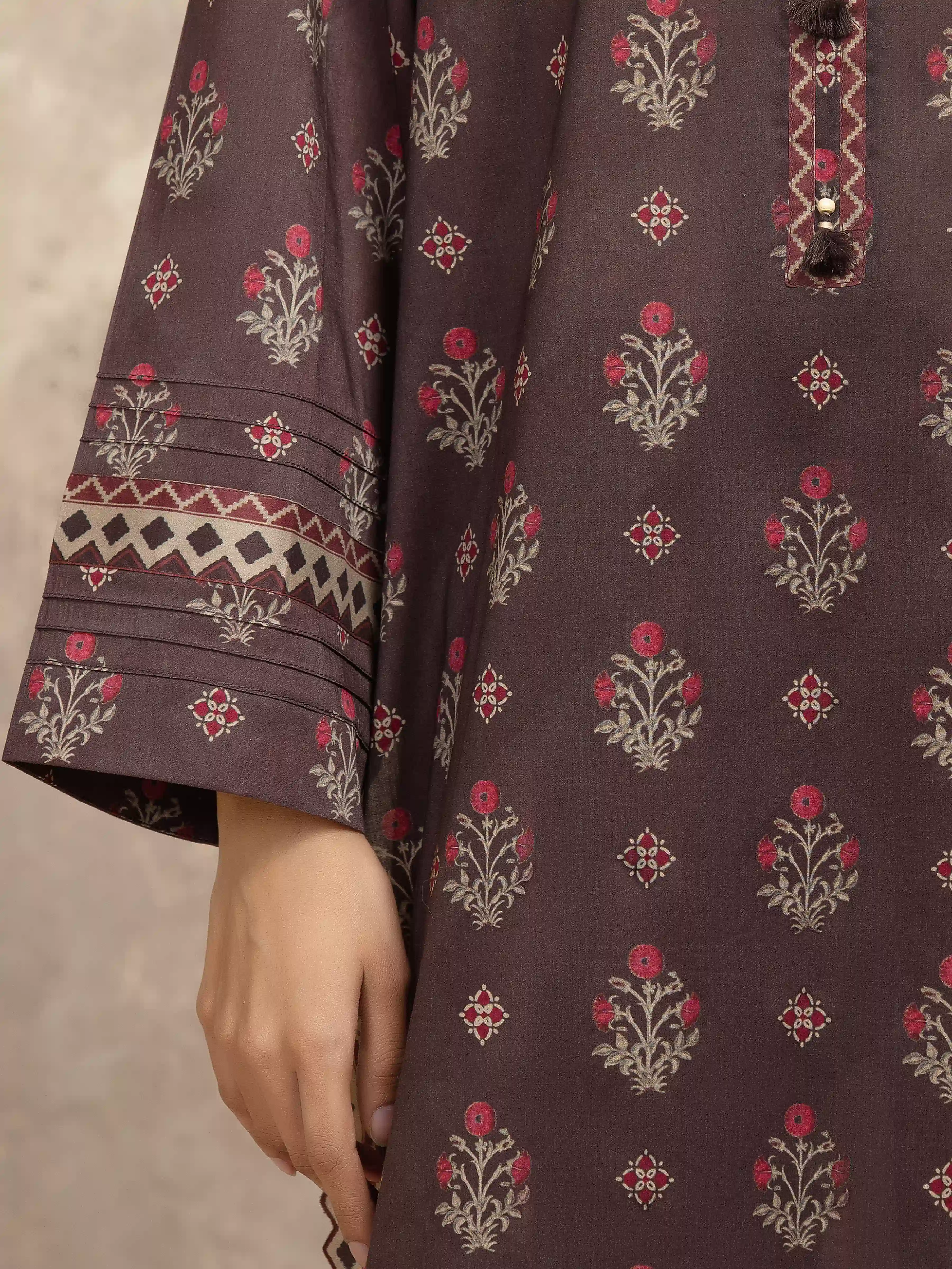 Printed Khaddar Suit - EWU5A3-36036-3P - Image 4