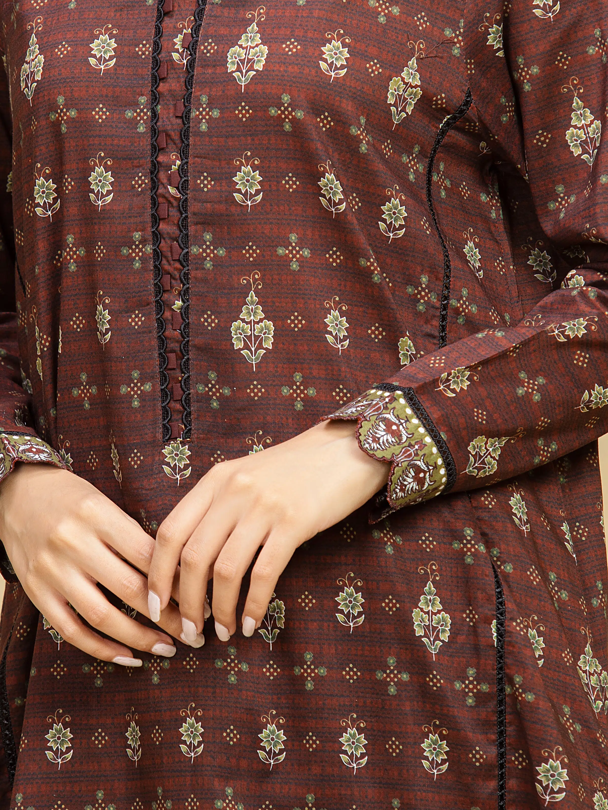 Printed Khaddar Suit - EWU5A3-36118-3P - Image 3