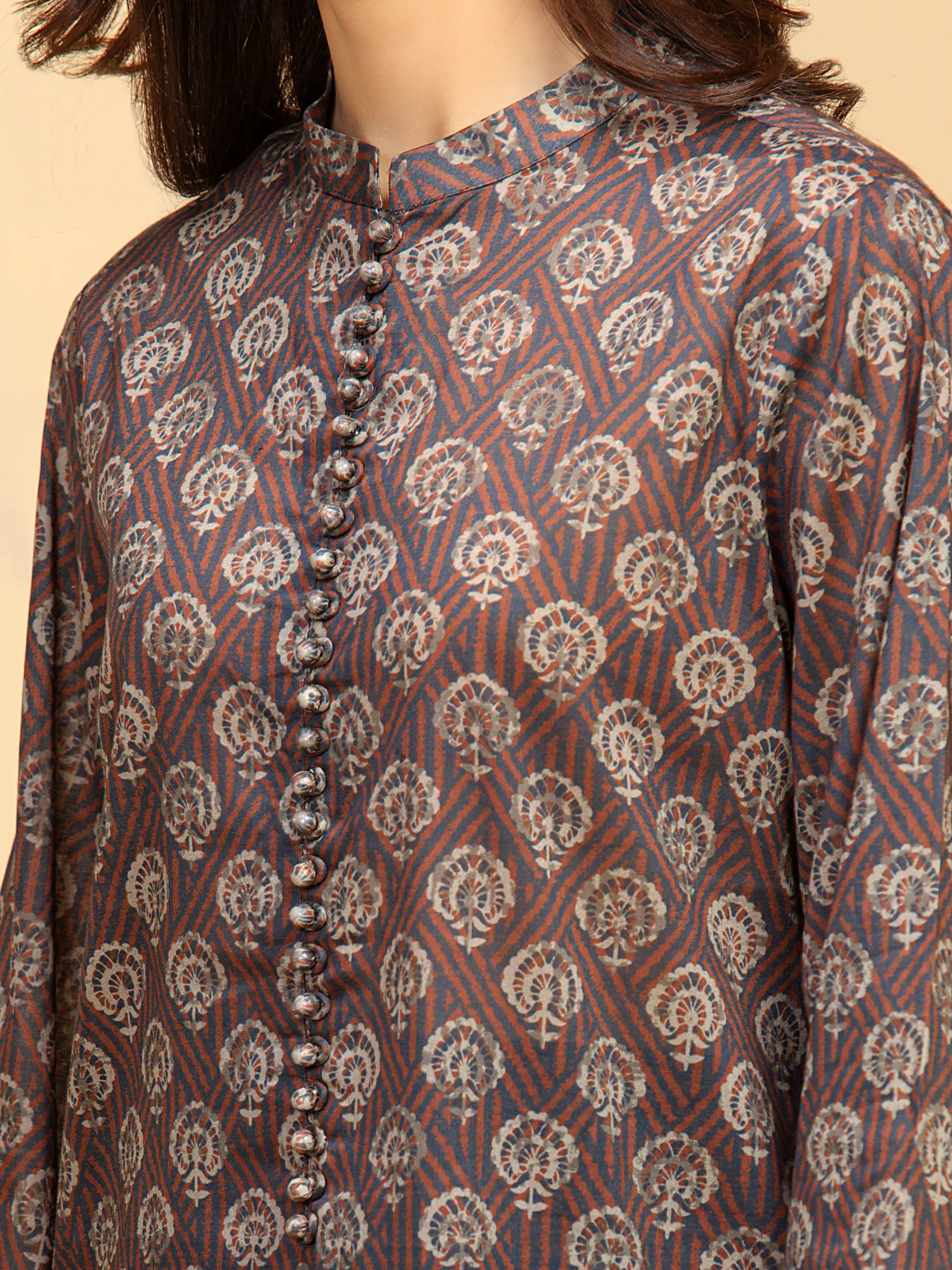 Printed Khaddar Suit - EWU5A3-36127-3P - Image 3