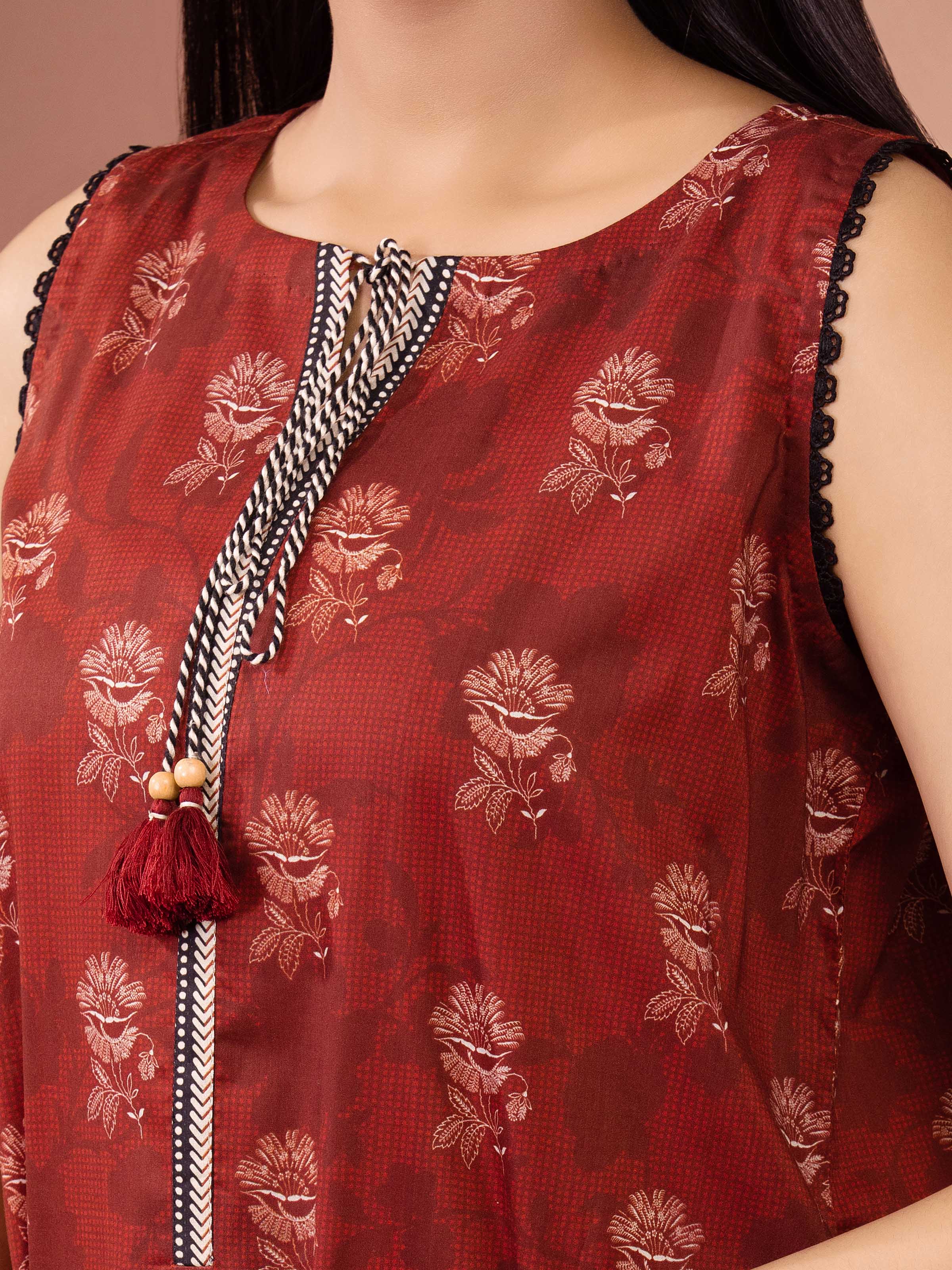 Printed Lawn Suit - EWU5A1-35254-3P - Image 3
