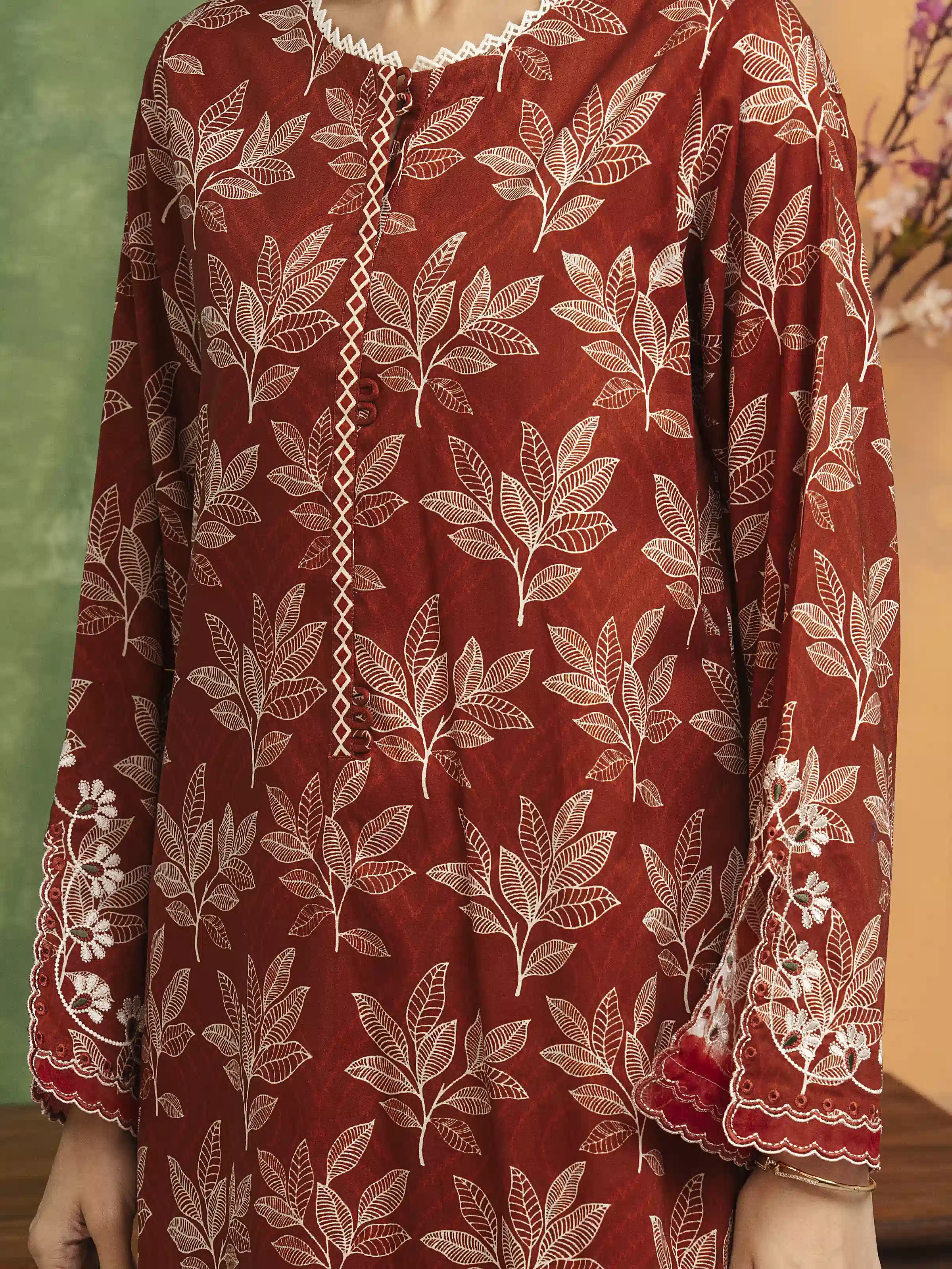 Embroidered Lawn Shirt Trouser - EWU5V1-31474ST - Image 2