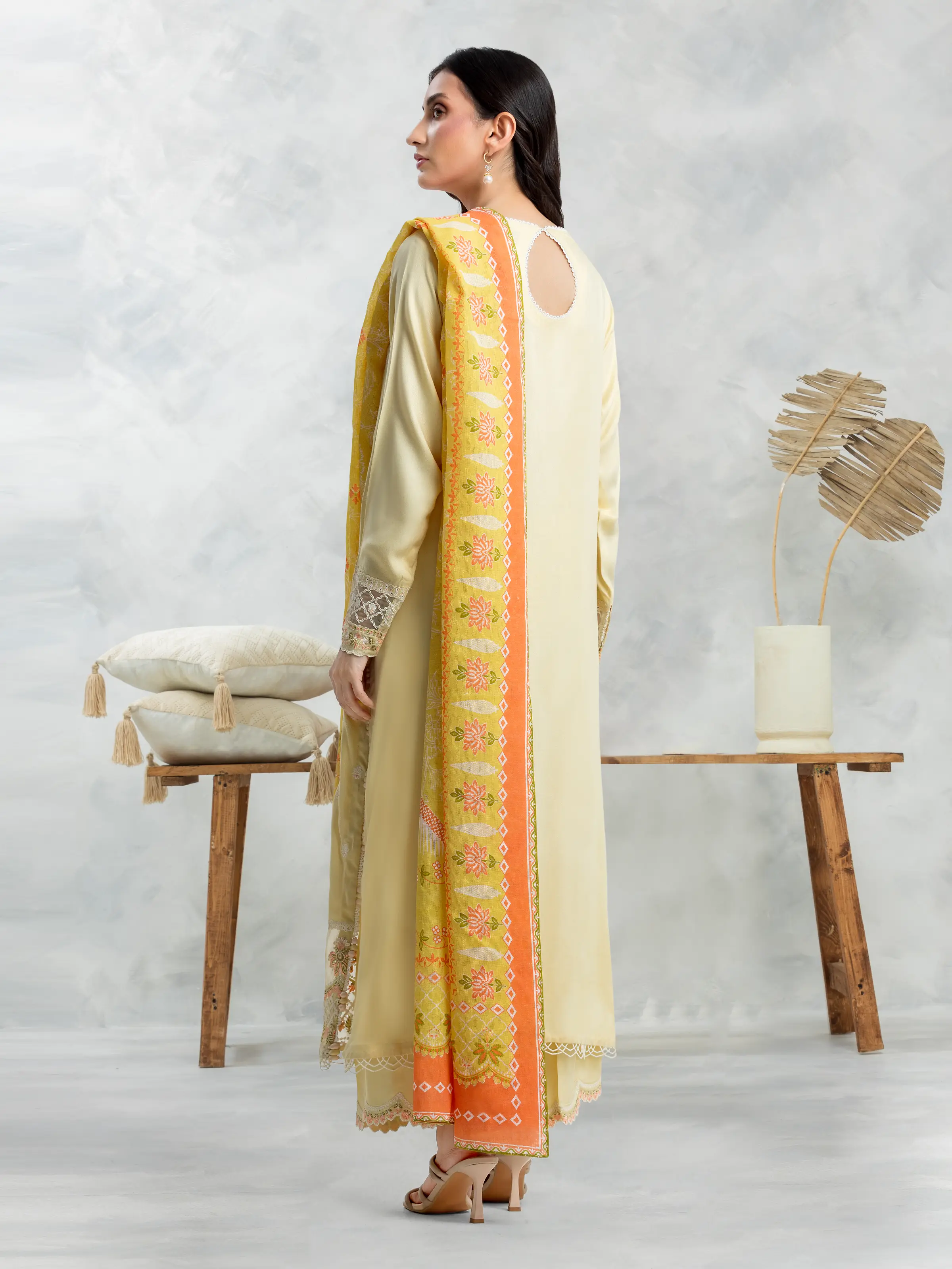 Embroidered Viscose Suit - EWU24V13-30232-3P - Image 4