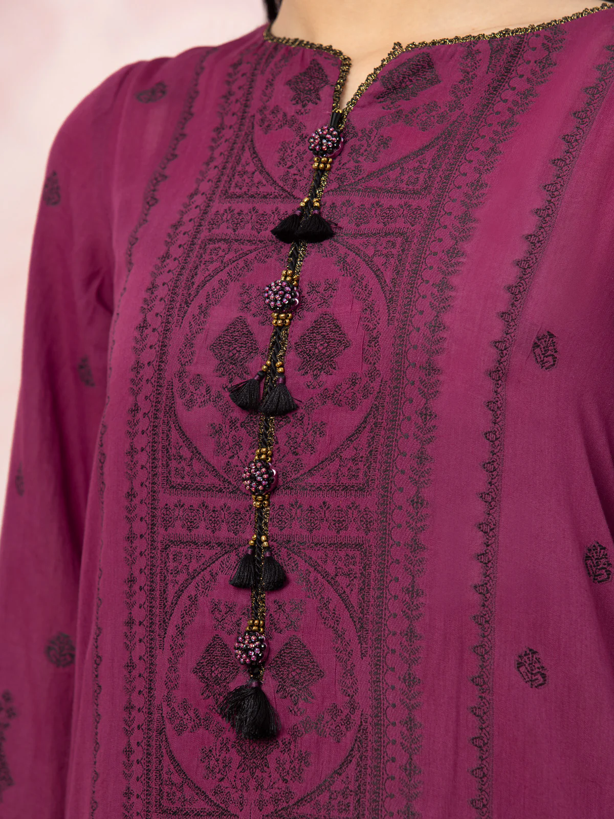 Embroidered Jacquard Suit - EWU24V3-26620-3P - Image 5