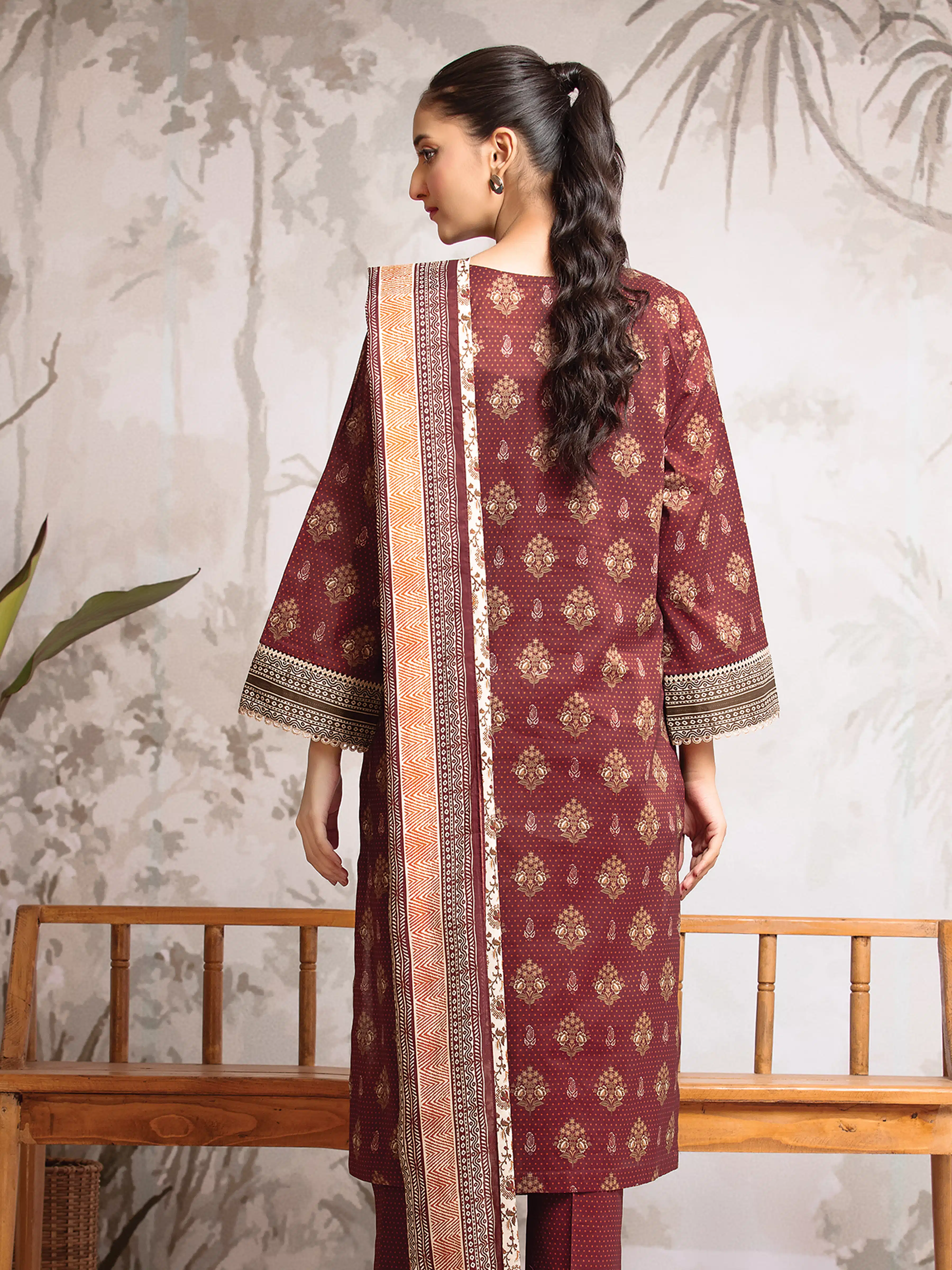 Printed Khaddar Suit - EWU24A3-29583-3P - Image 2