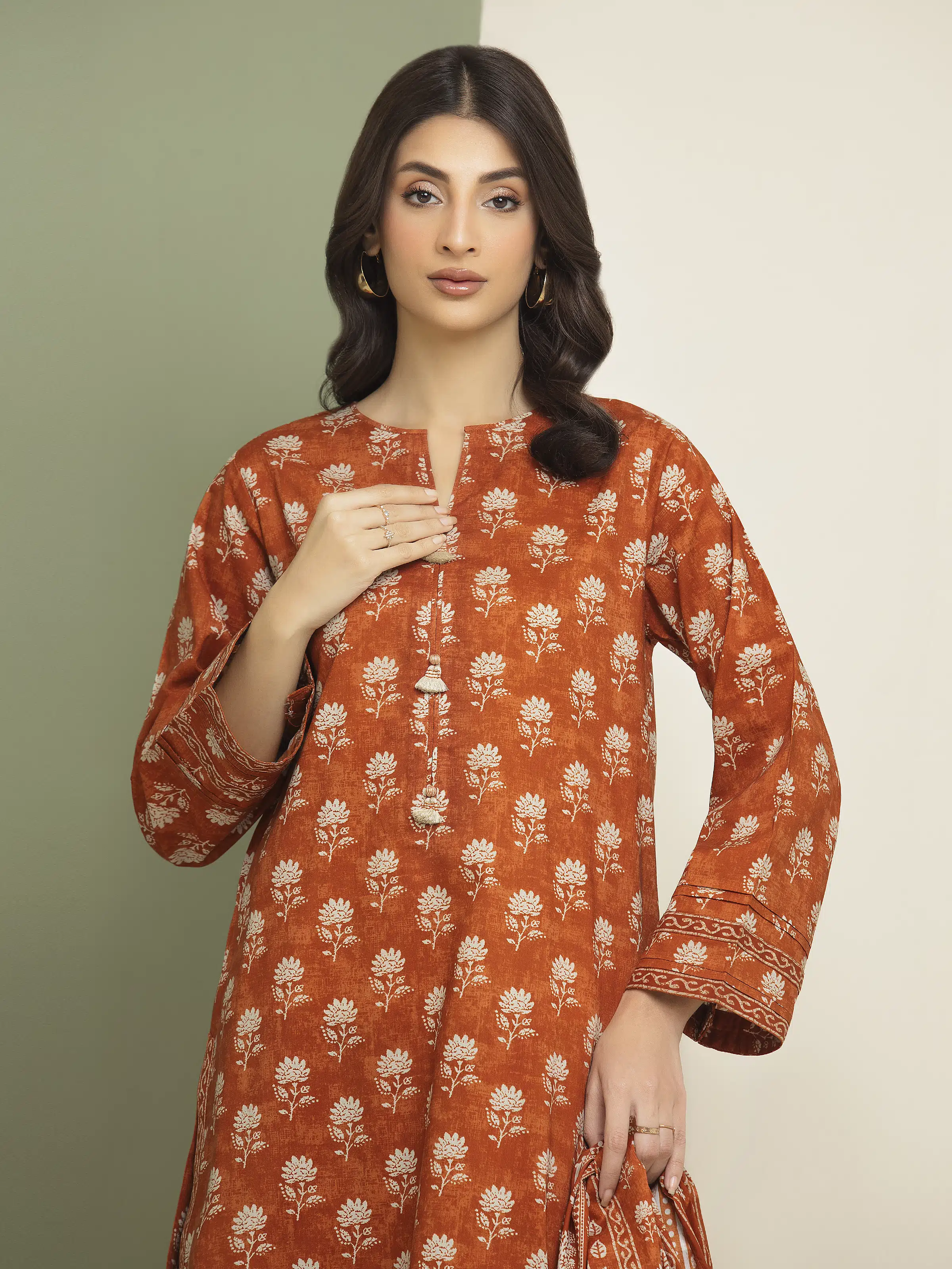 Printed Lawn Suit - EWU5A1-35176-3P - Image 4