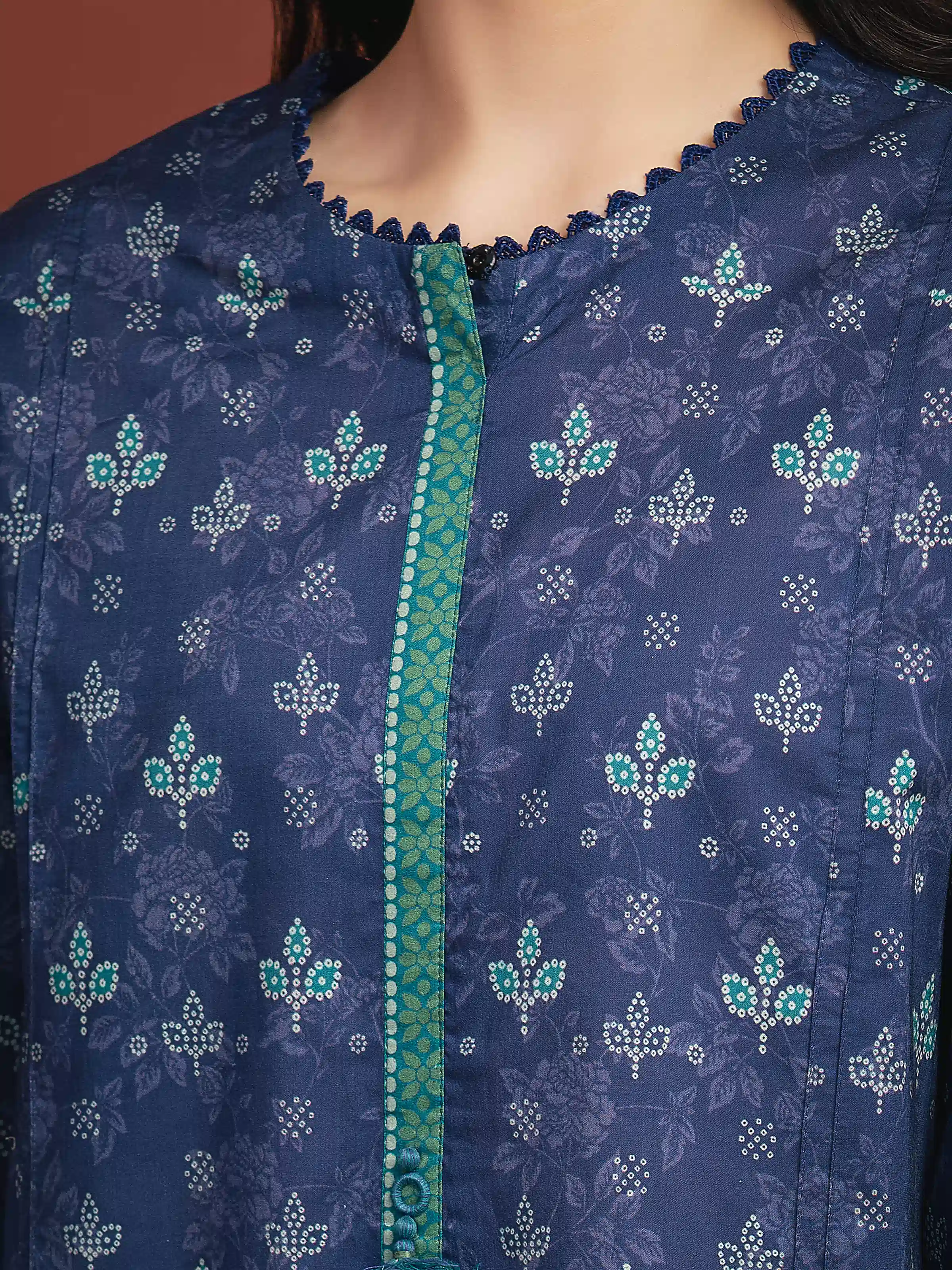 Printed Lawn Suit - EWU5A1-35321-3P - Image 4