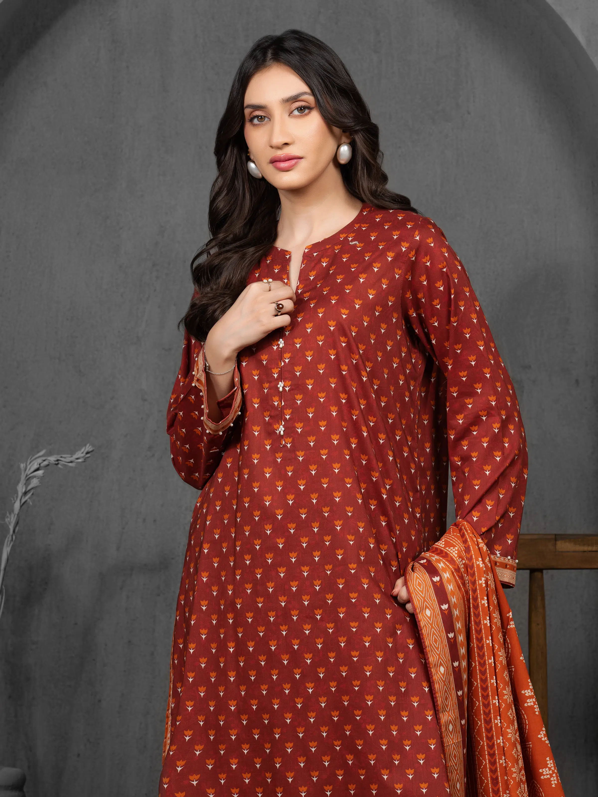 Printed Cambric Suit - EWU5A2-35847-3P - Image 2