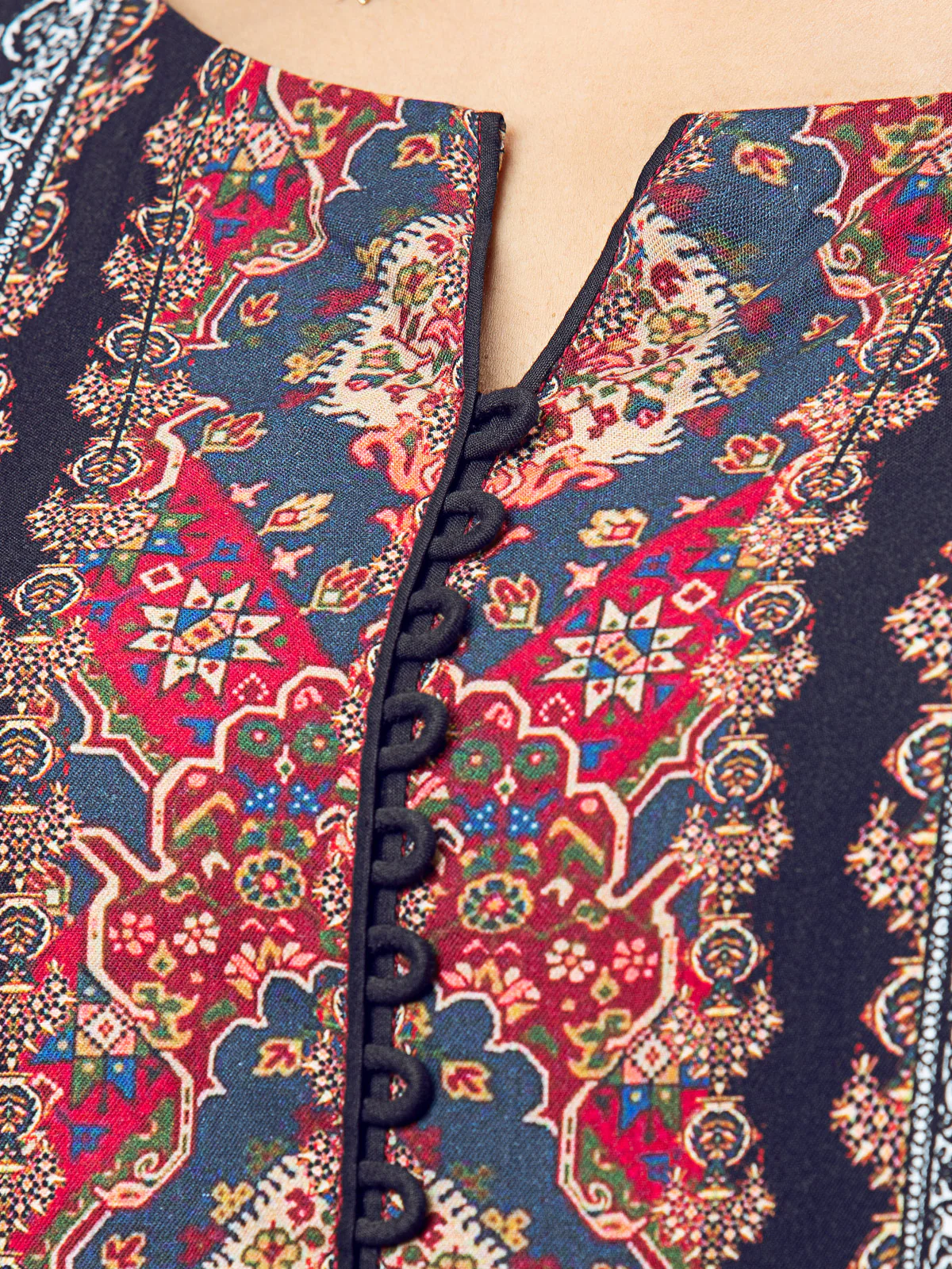 Printed Viscose Shirt Dupatta - EWU22A4-24019SD - Image 5