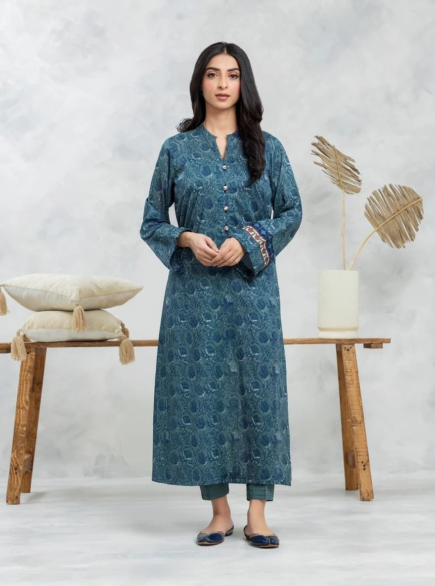 Printed Cambric Shirt Trouser - EWU24A2-28227ST
