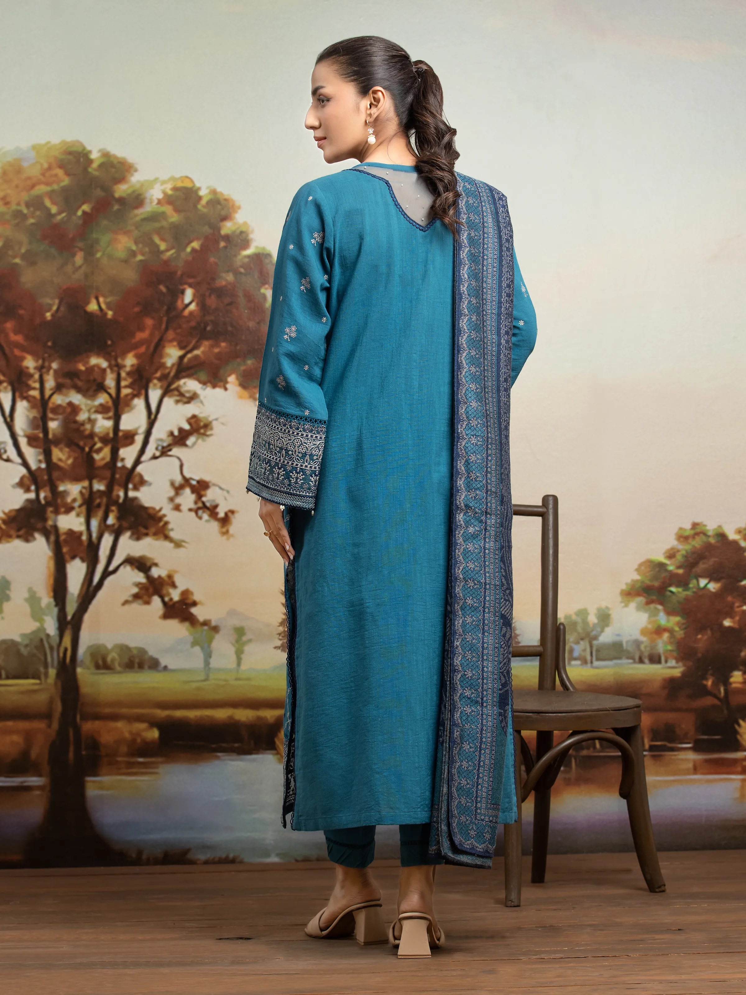 Embroidered Marina Twill Suit - EWU24V14-30211-3P - Image 2