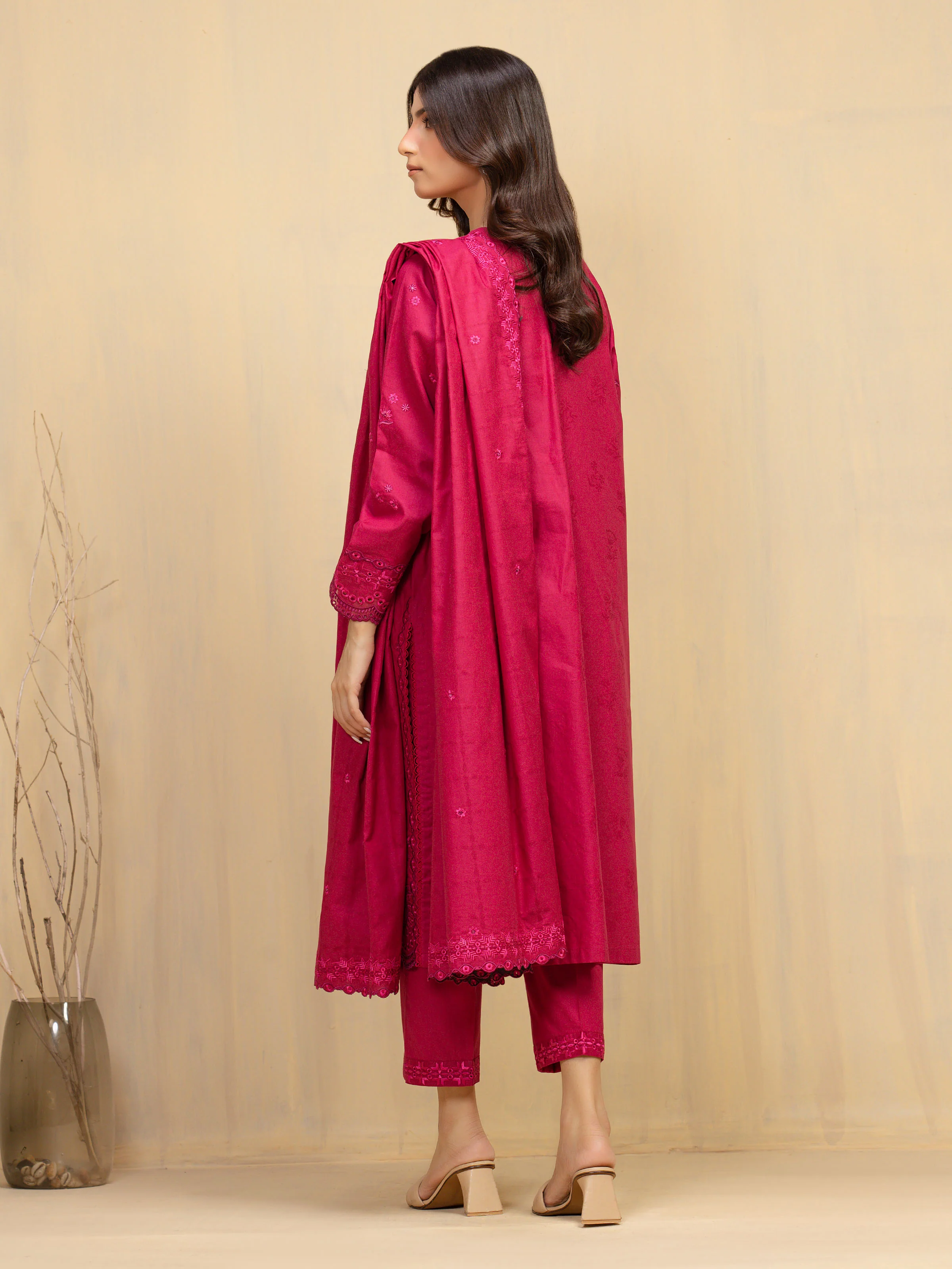 Embroidered Jacquard Suit - EWU5V3-31158-3P - Image 6