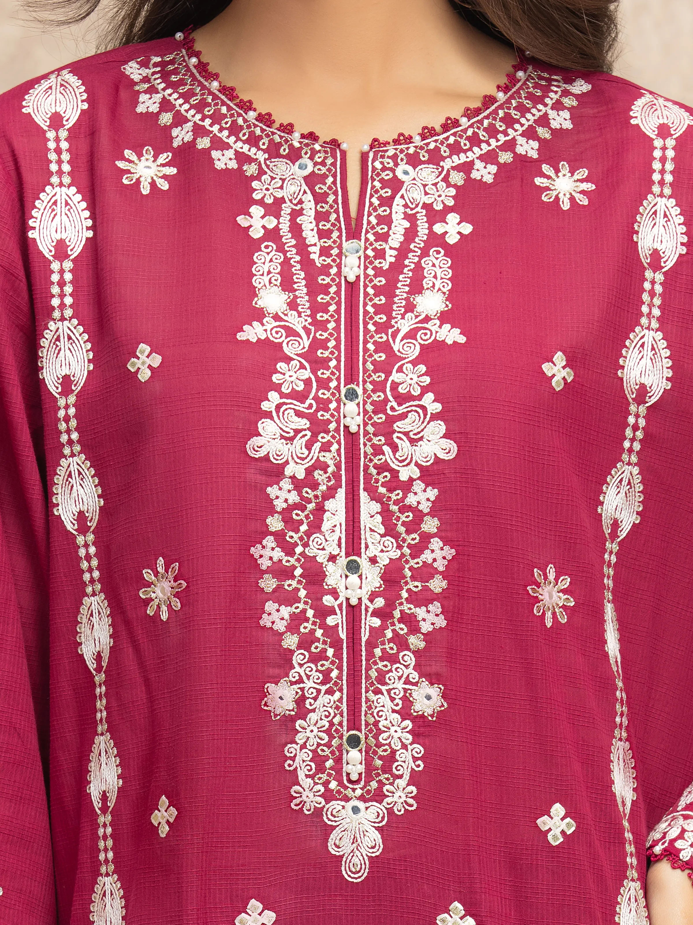 Embroidered Lawn Suit - EWU5V1-31706-3P - Image 3