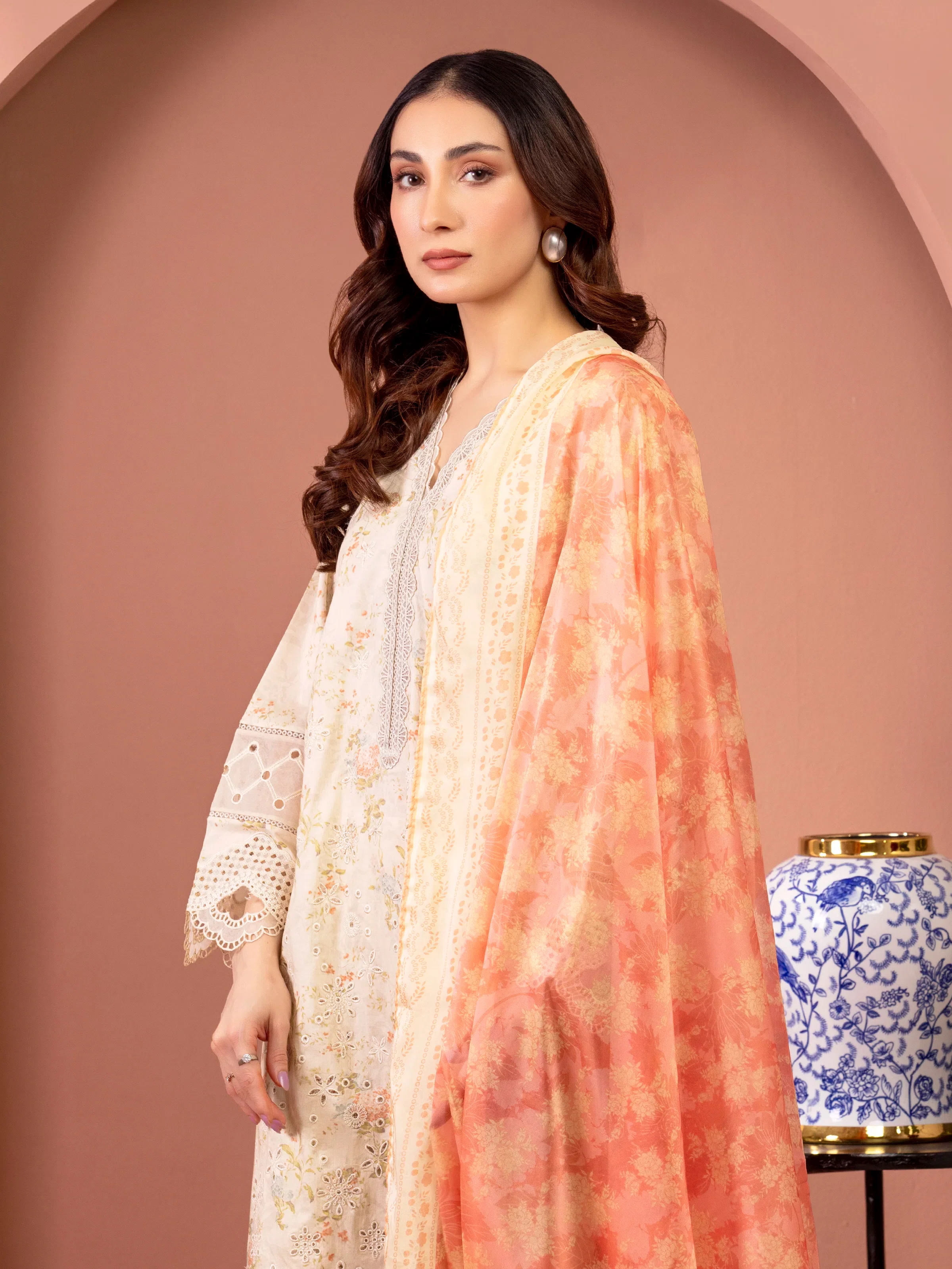 Embroidered Lawn Suit - EWU5V1-31437-3P - Image 2