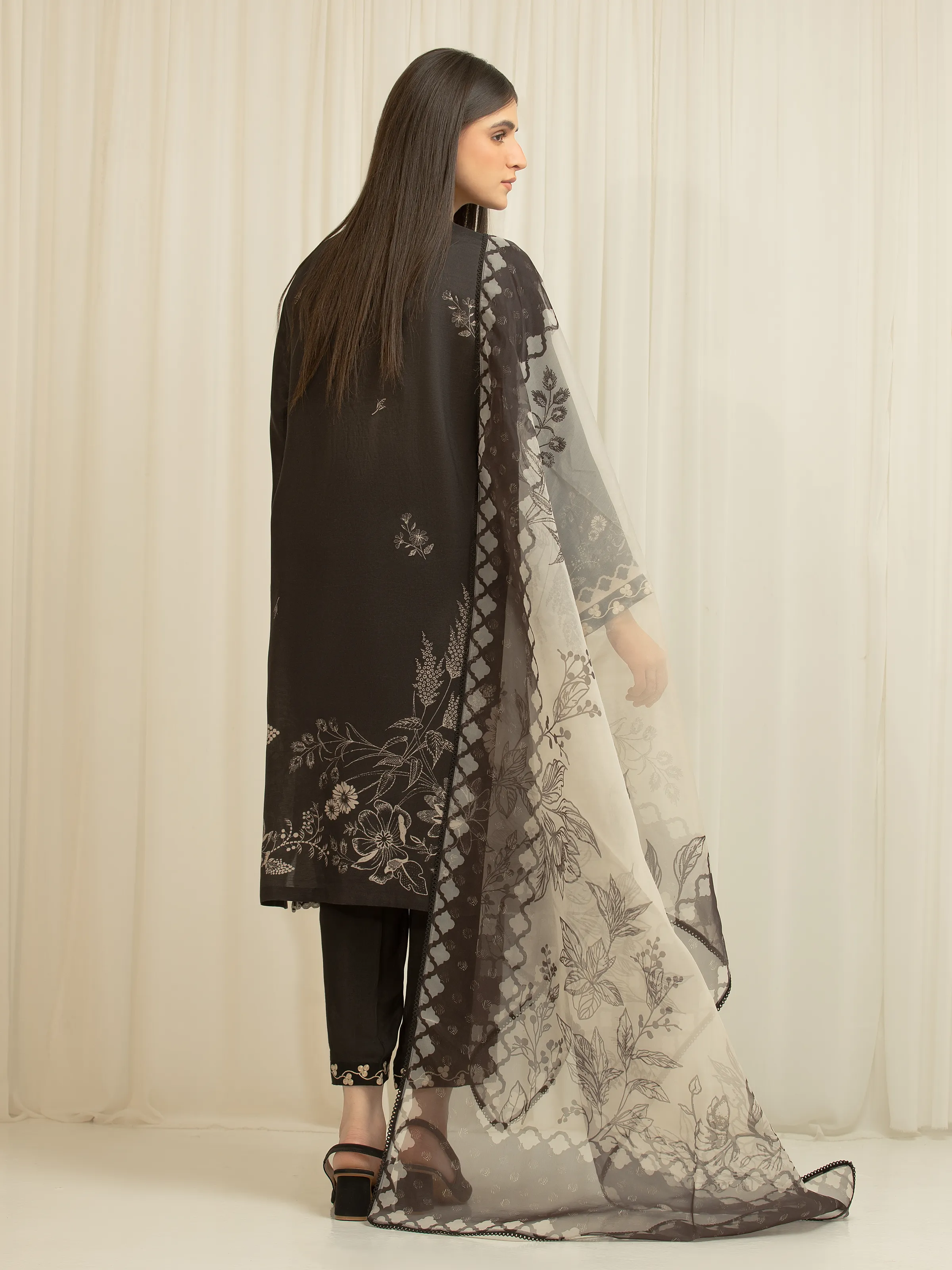 Embroidered Silk Suit - EWU6V16-33536-3P - Image 6