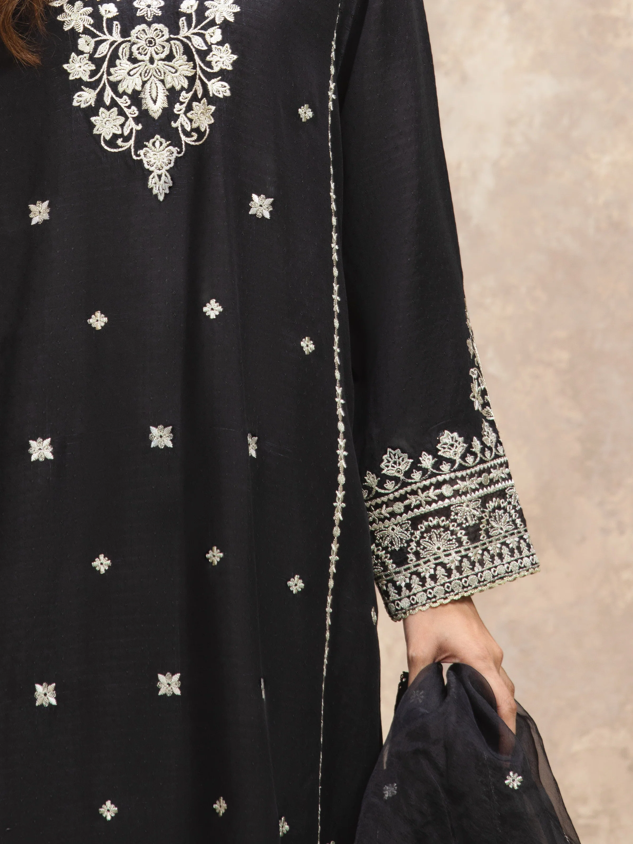 Embroidered Viscose Suit - EWU5V19-32031-3P - Image 4