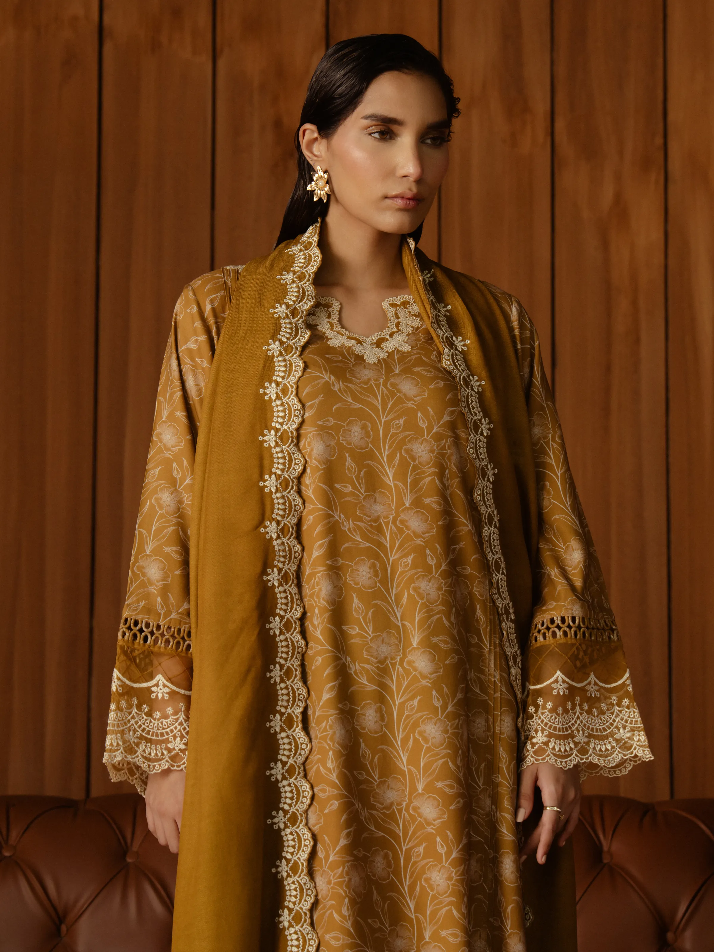 Embroidered Marina Twill Suit - EWU24V14-30178-3P - Image 3