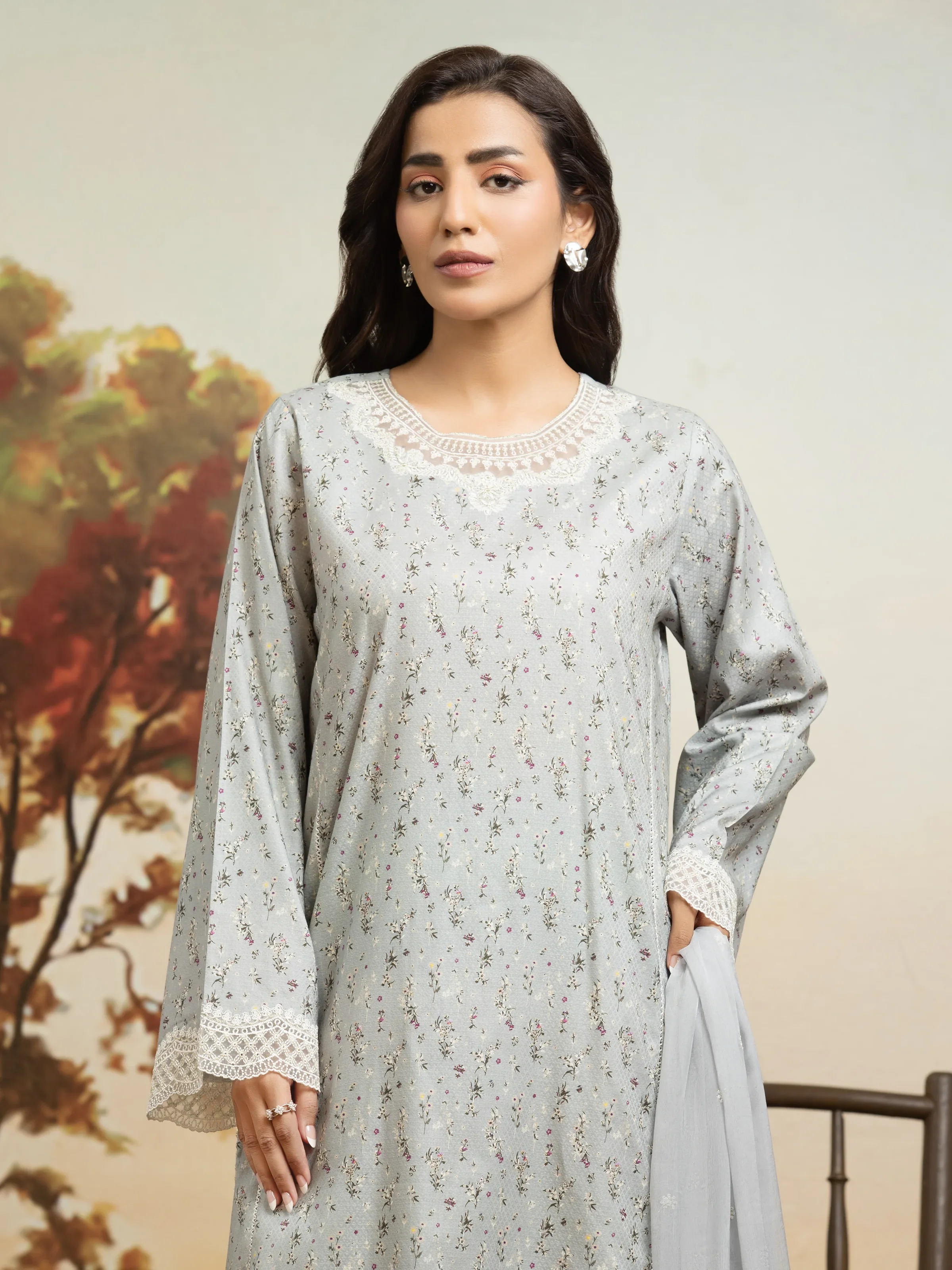 Embroidered Dobby Suit - EWU25V7-30172-3P - Image 4