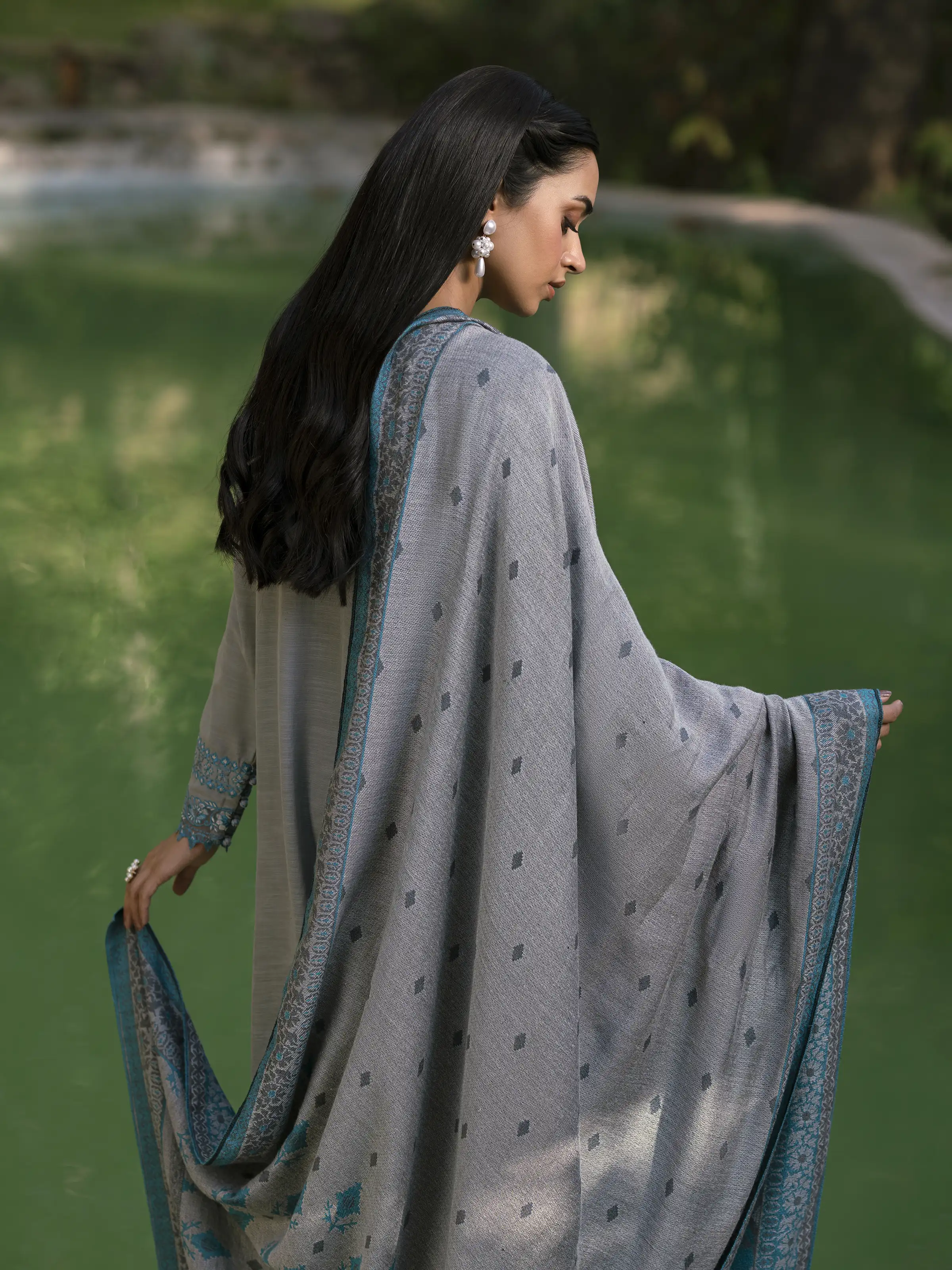 Embroidered Marina Twill Suit - EWU24V14-30215-3P - Image 6