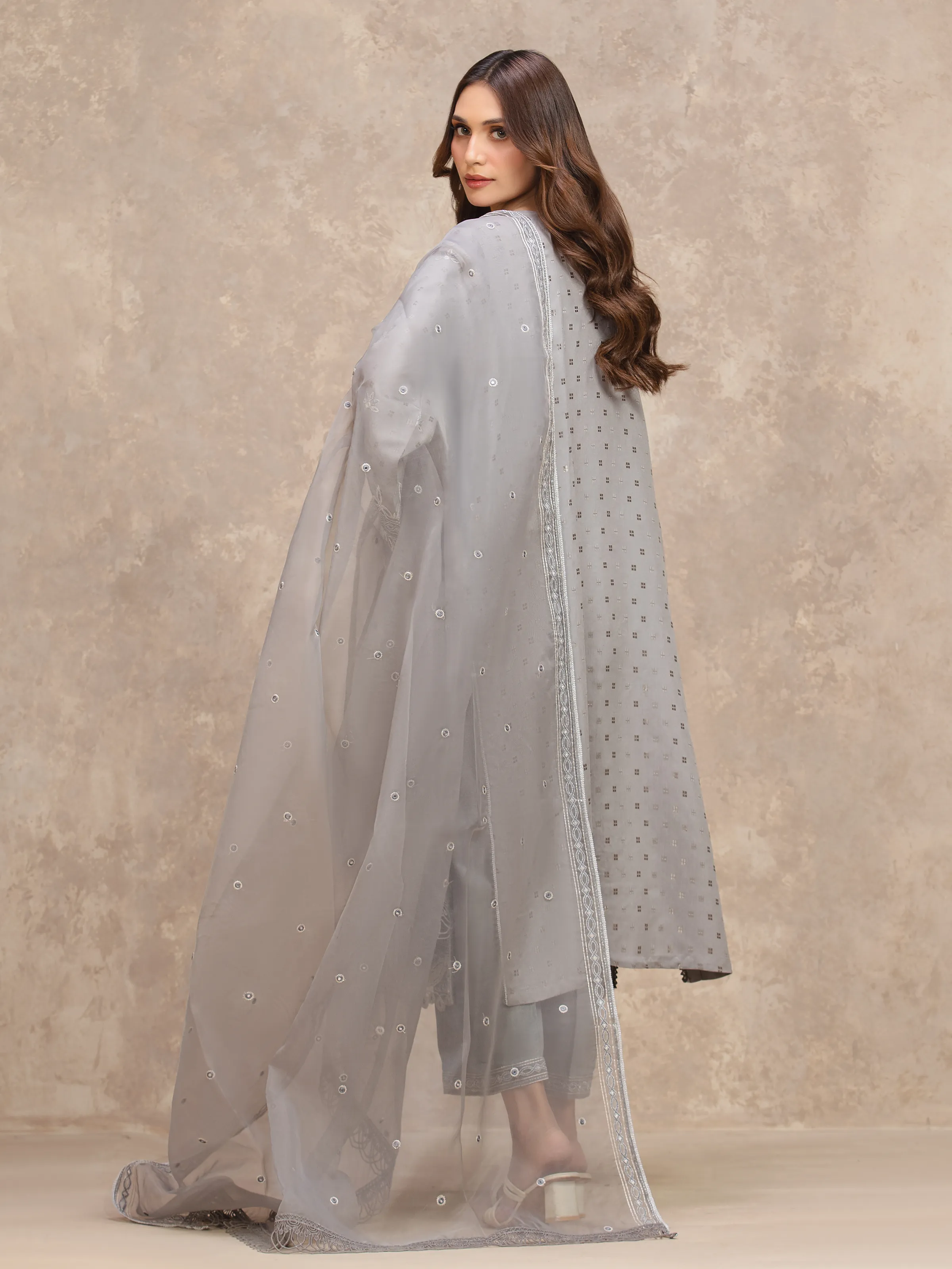 Embroidered Viscose Suit - EWU5V19-32025-3P - Image 6
