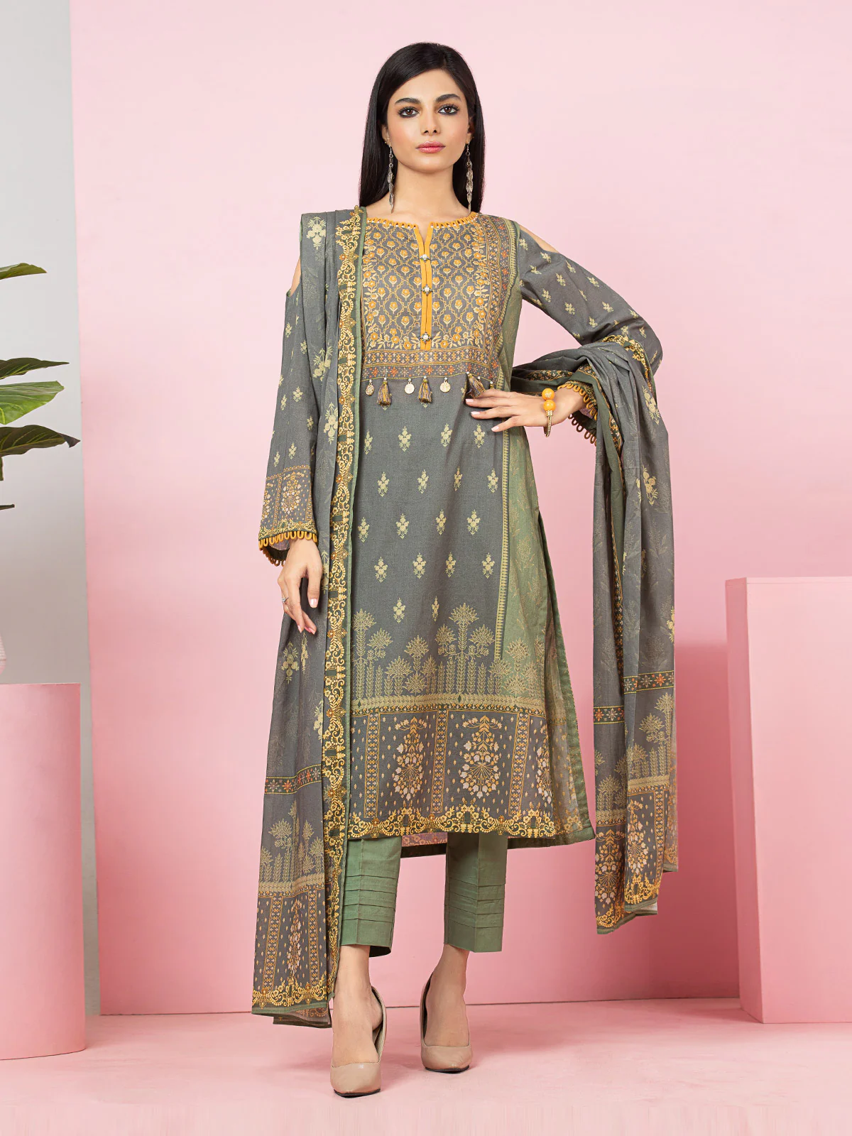 Printed Viscose Suit - EWU22A4-24009XXL - Image 2