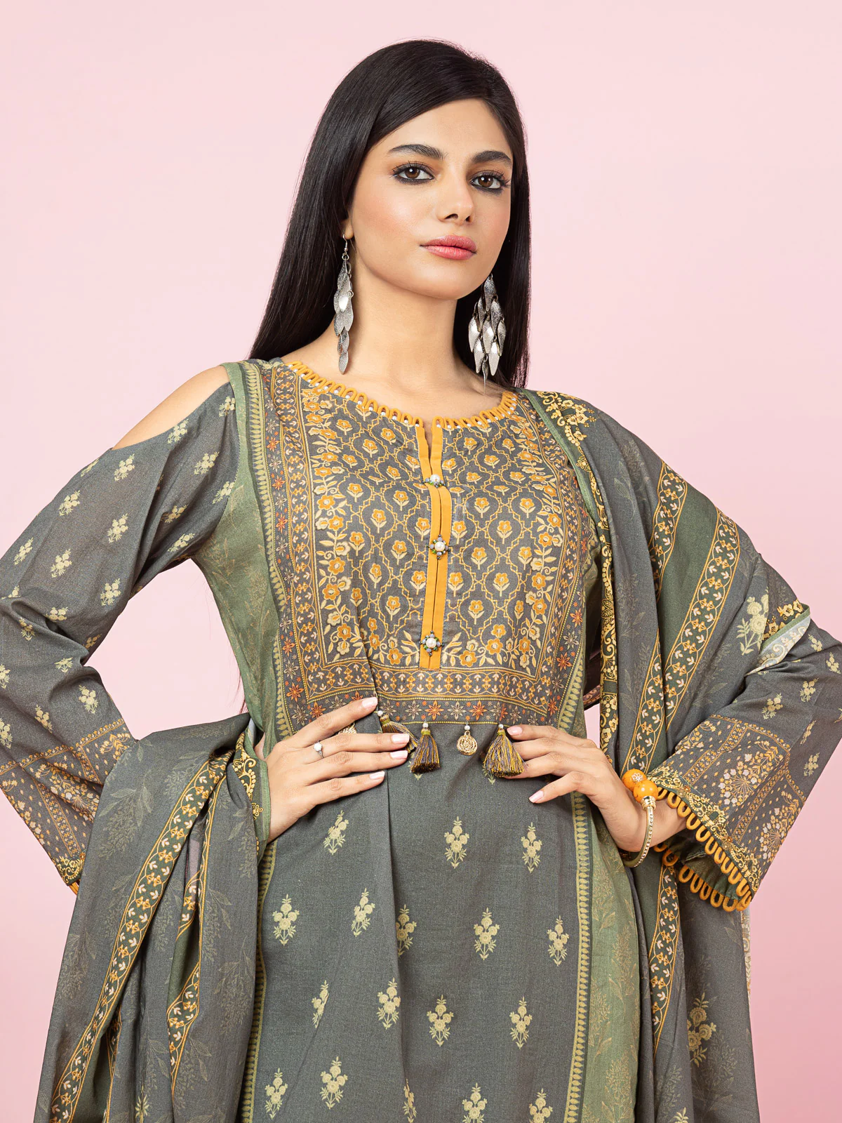 Printed Viscose Suit - EWU22A4-24009XXL - Image 5