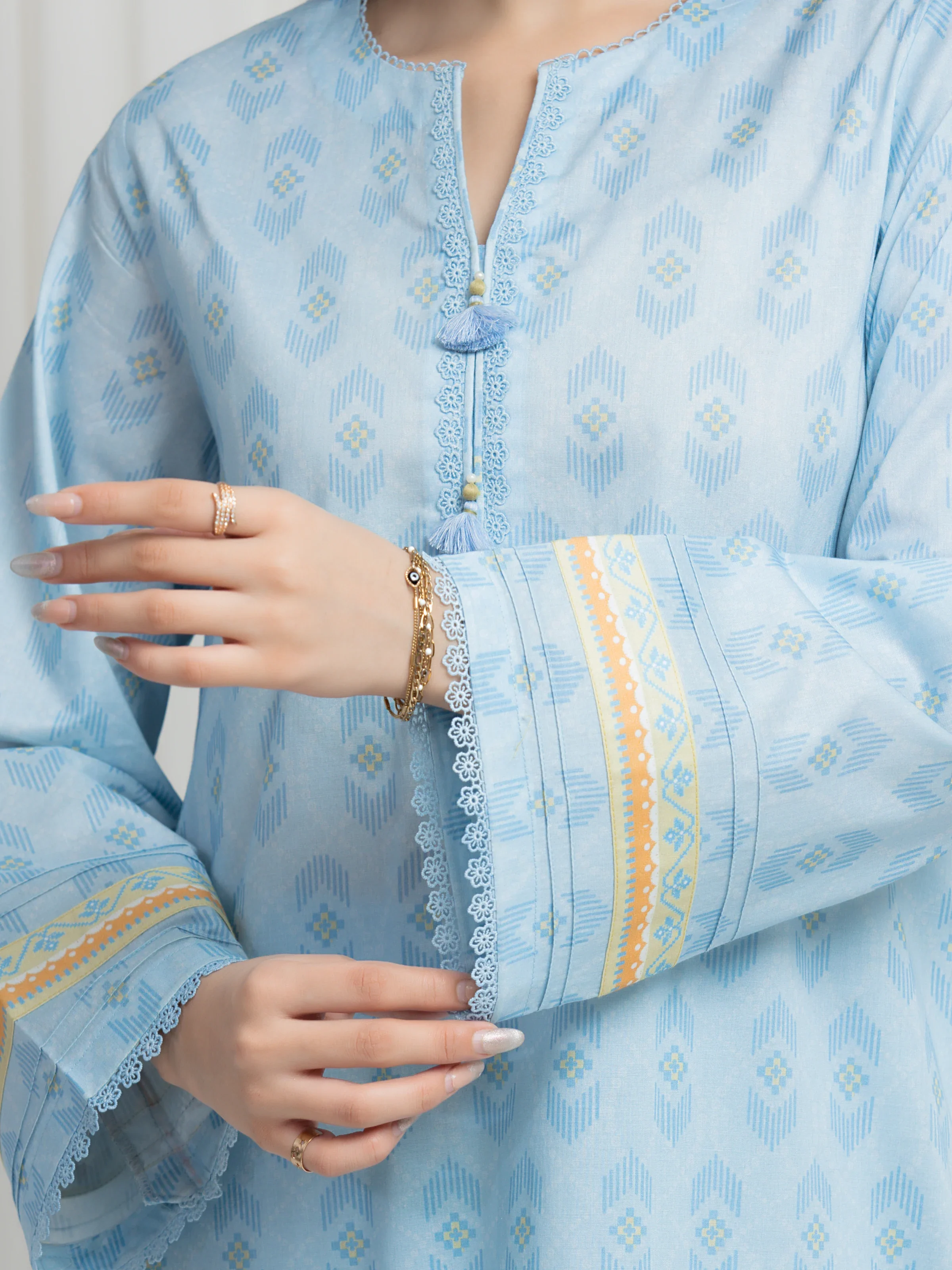 Printed Lawn Suit - EWU6A1-36616-3P - Image 3