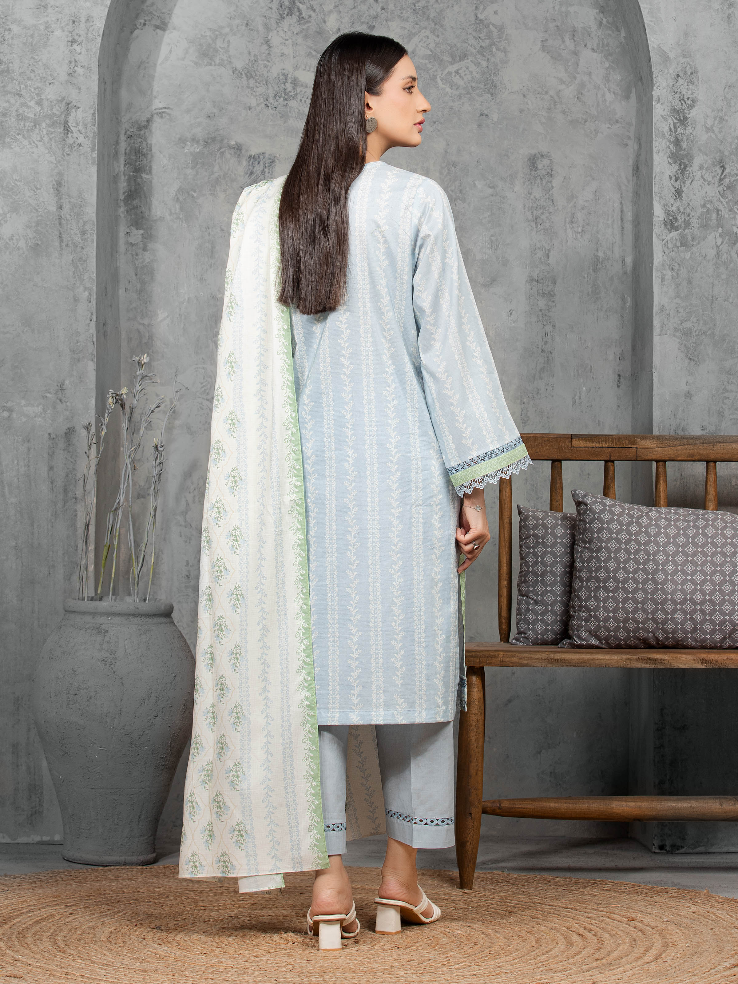 Printed Cambric Suit - EWU5A2-35814-3P - Image 6